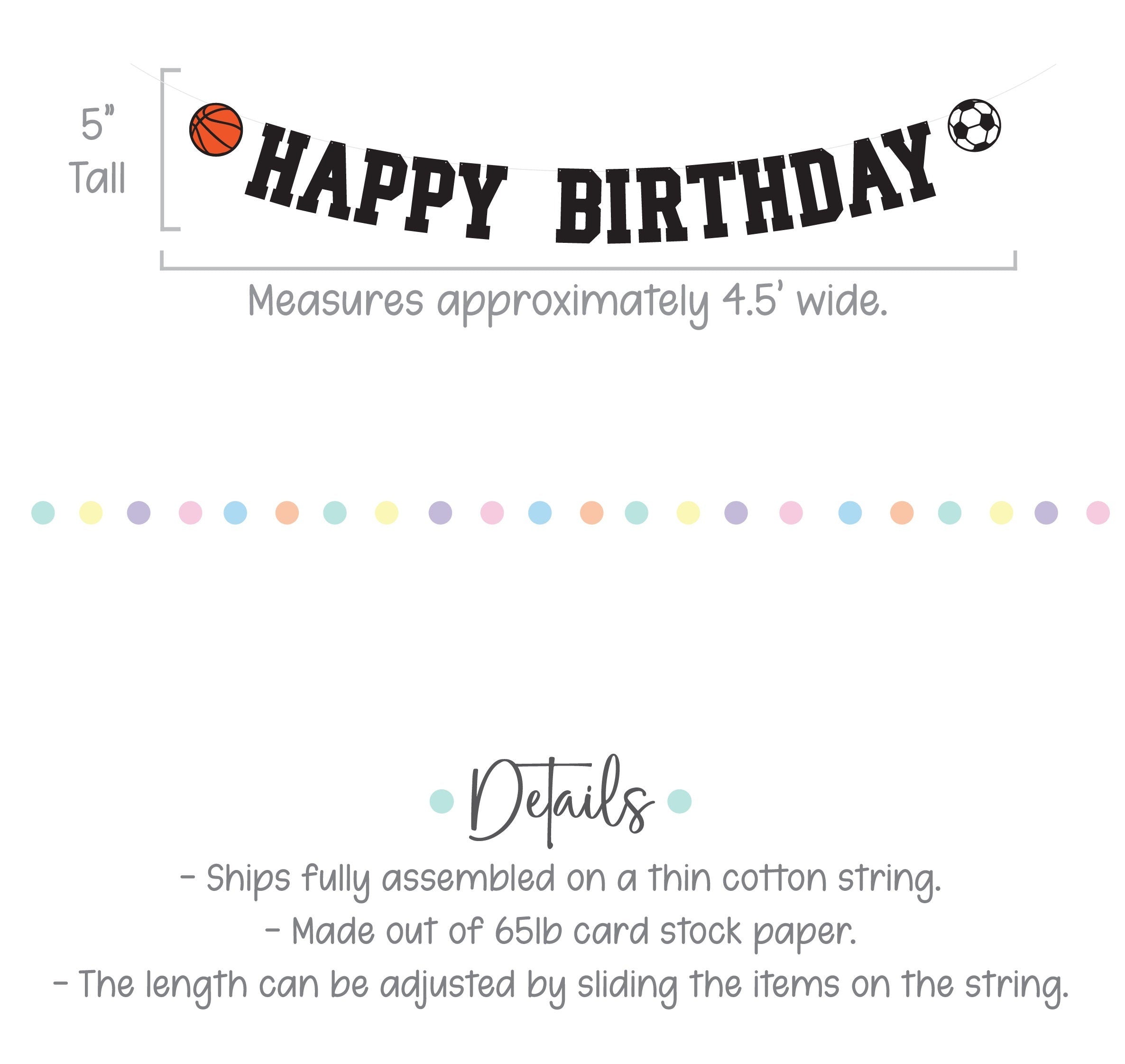 Sports Happy Birthday Banner, Sports Themed Decorations, Sports Birthday Decorations, Sports Birthday Party