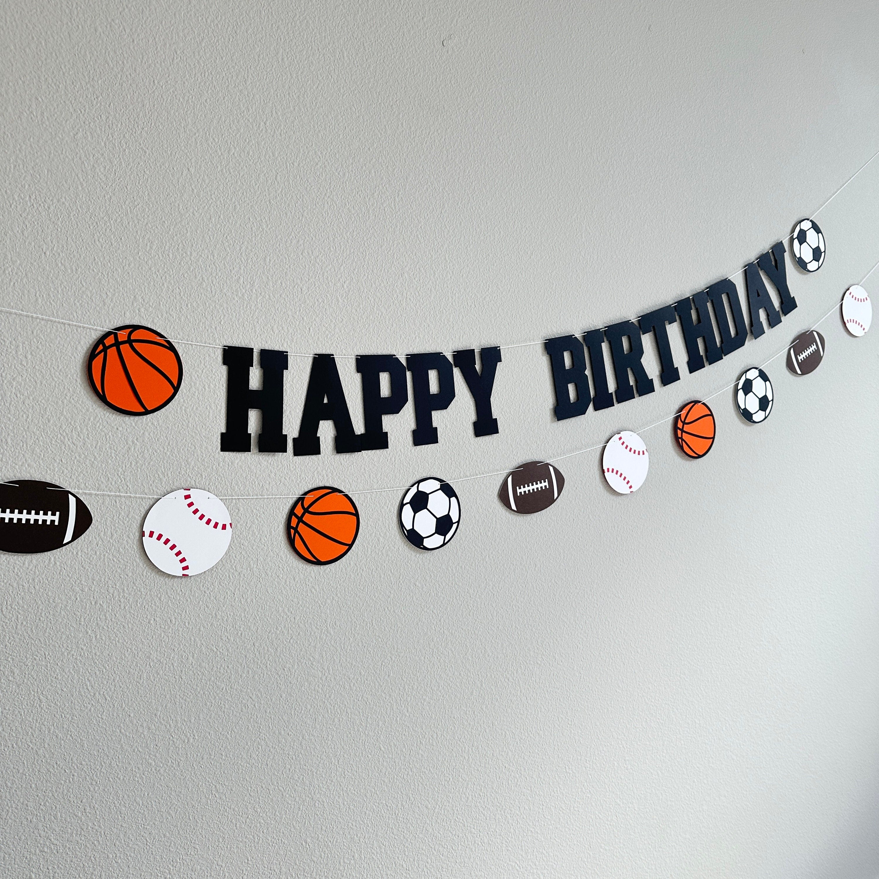 Sports Happy Birthday Banner, Sports Themed Decorations, Sports Birthday Decorations, Sports Birthday Party