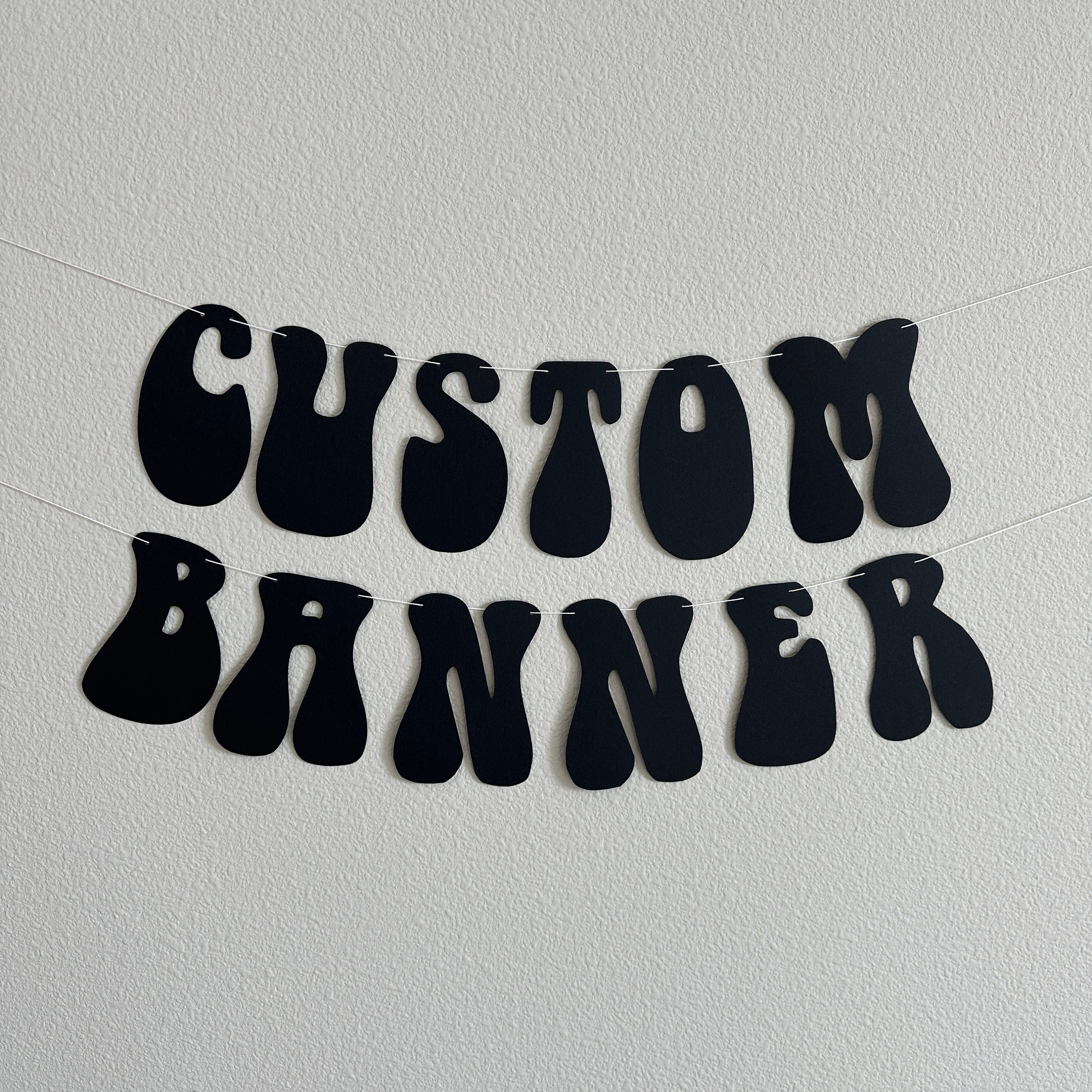 Custom Banner, Custom Retro Banner, Custom Groovy Banner, 70s, Retro Theme, Retro Decorations