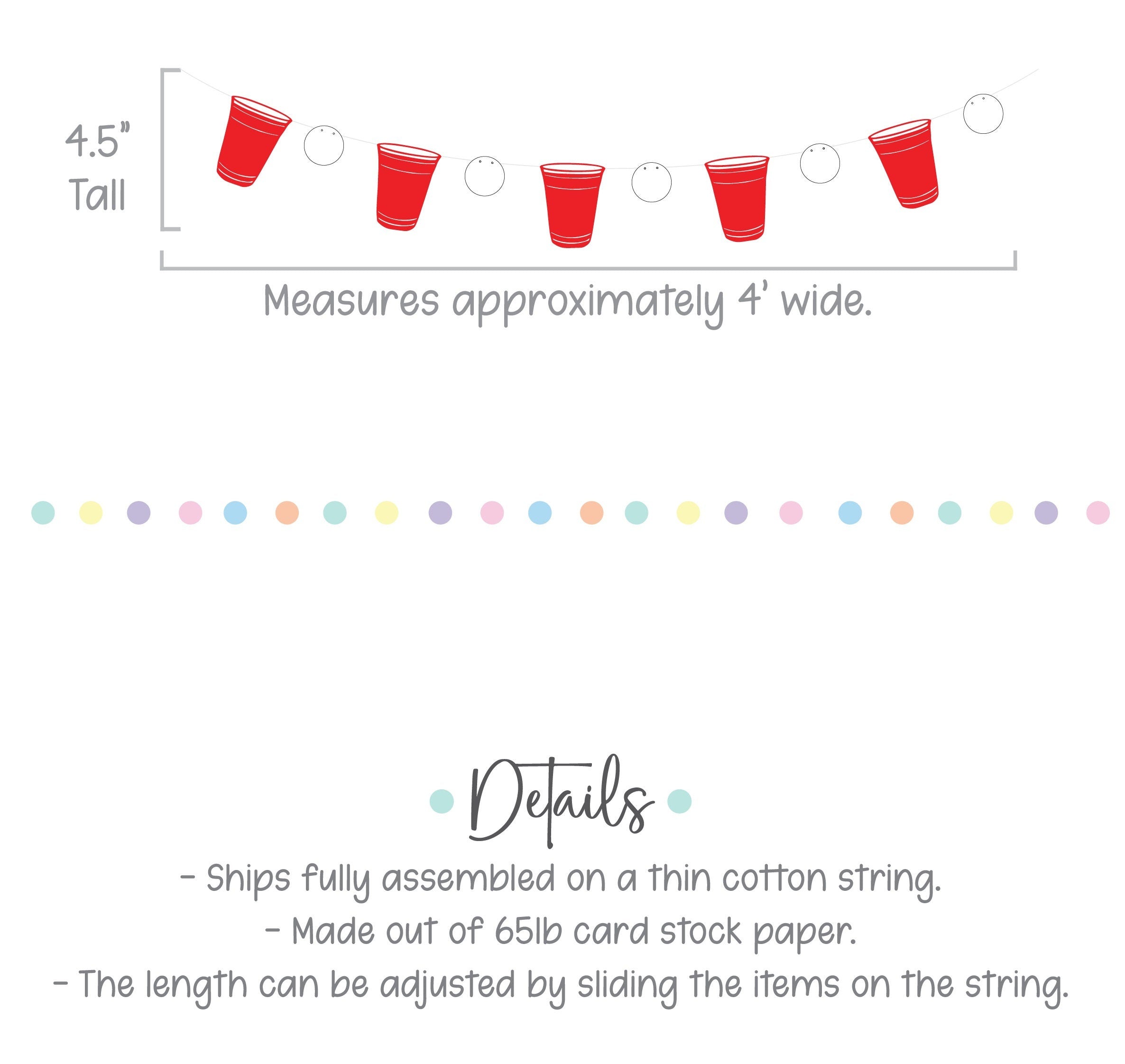 Beer Pong Banner, Beer Pong Garland, Beer Pong Birthday, Beer Pong Decoration, Beer Pong Birthday Decor, Summer Banner, Beer Pong Decoration