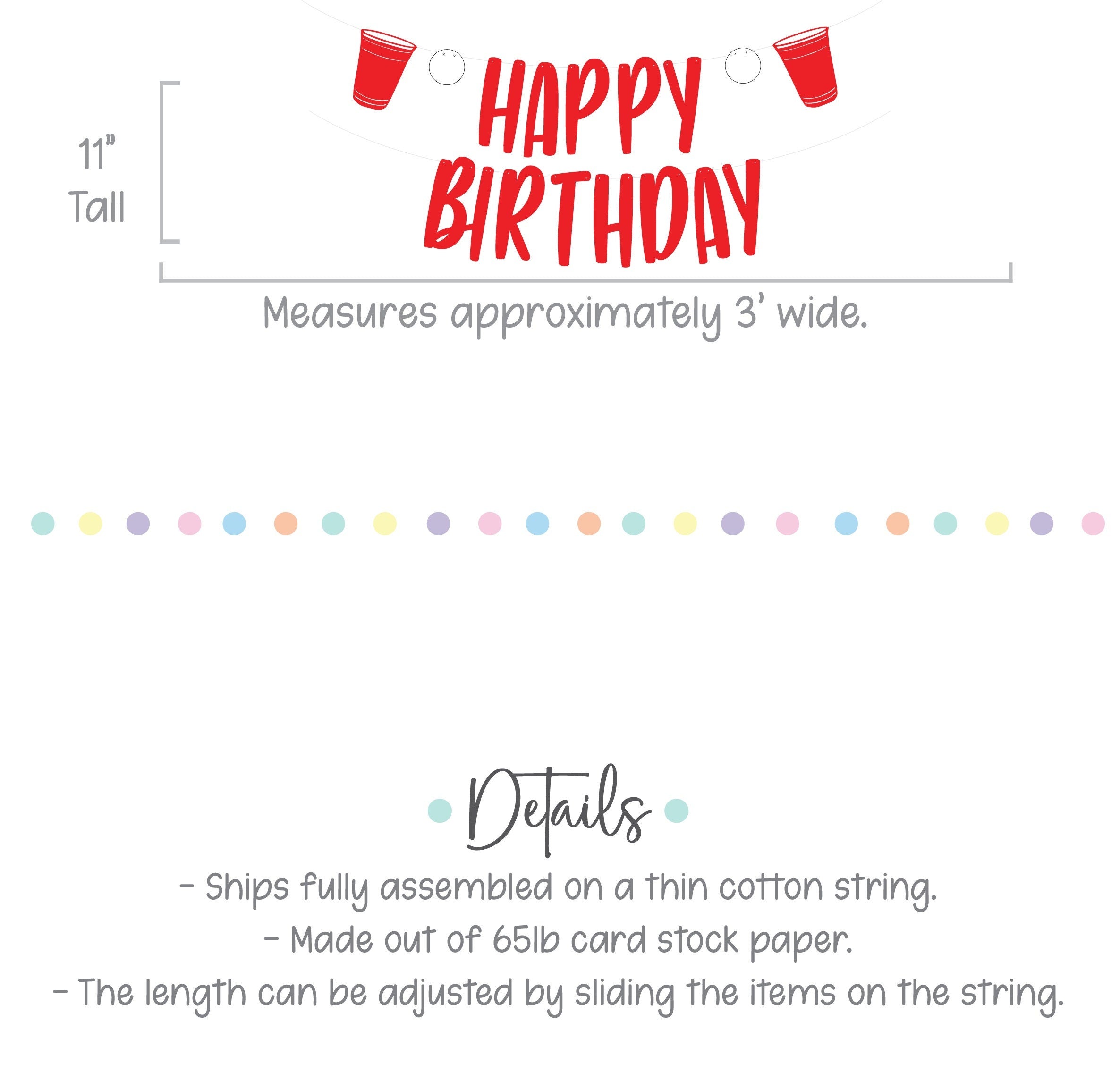 Beer Pong Banner, Beer Pong Garland, Beer Pong Birthday, Beer Pong Decoration, Beer Pong Birthday Decor, Summer Banner, Beer Pong Decoration