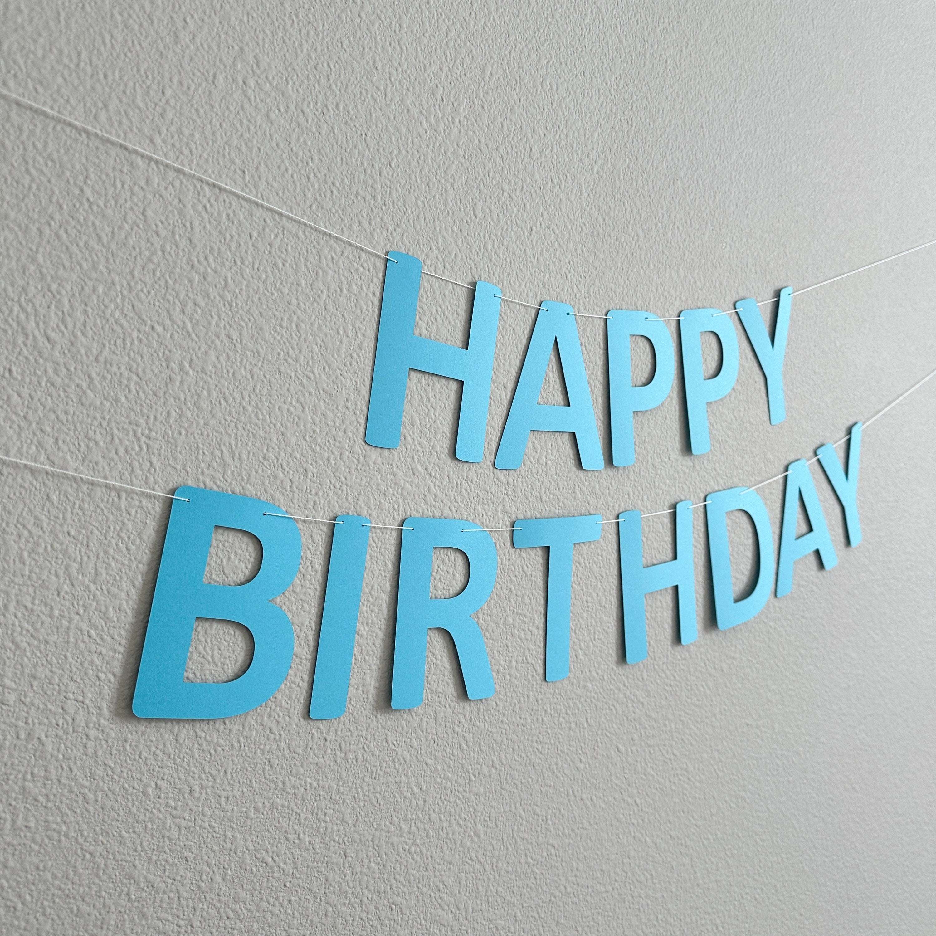 Blue Happy Birthday Banner, Boy Birthday Banner, Blue Banner, Blue Customize Banner, Light Blue Birthday Banner, Blue Party Decor, Blue BDay