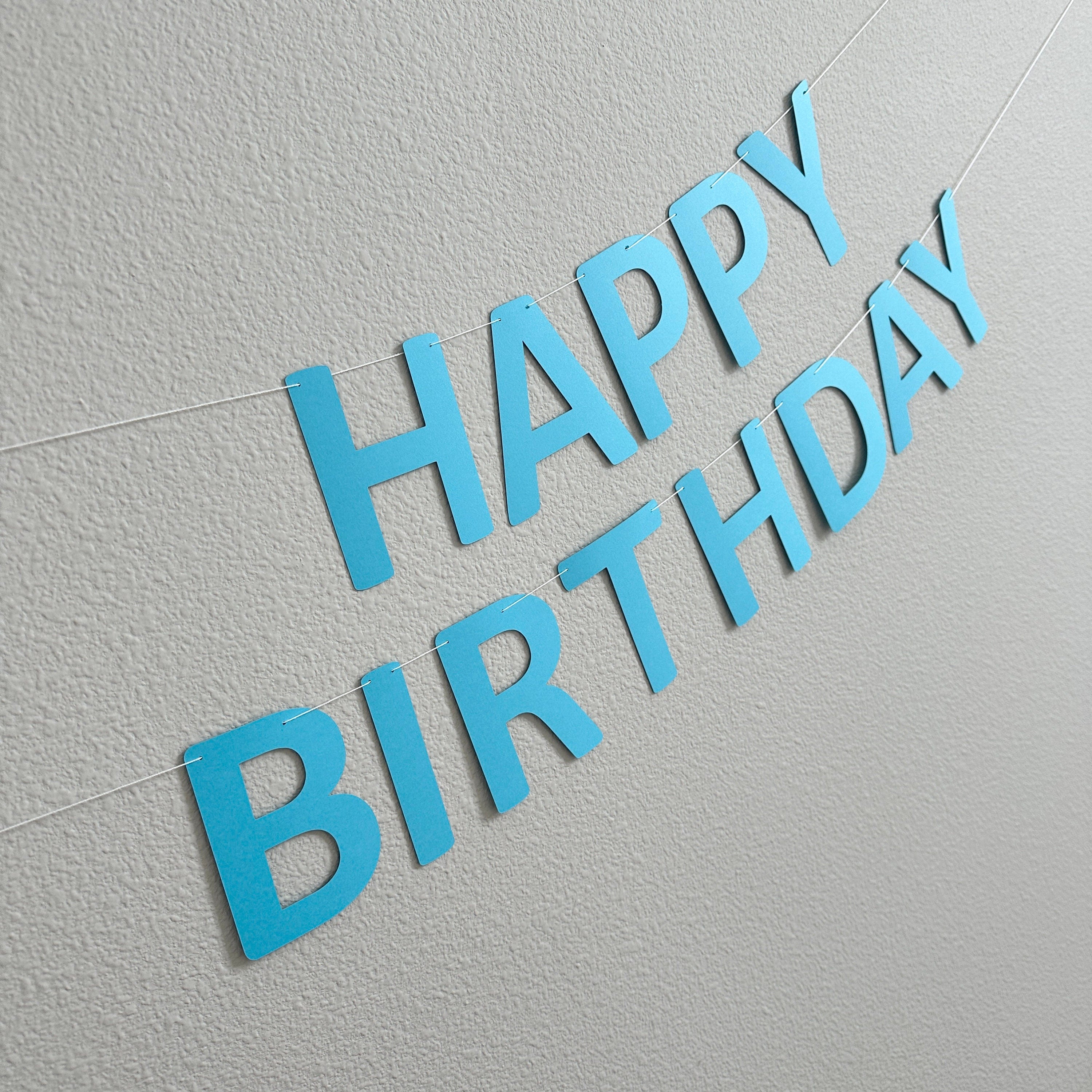Blue Happy Birthday Banner, Boy Birthday Banner, Blue Banner, Blue Customize Banner, Light Blue Birthday Banner, Blue Party Decor, Blue BDay