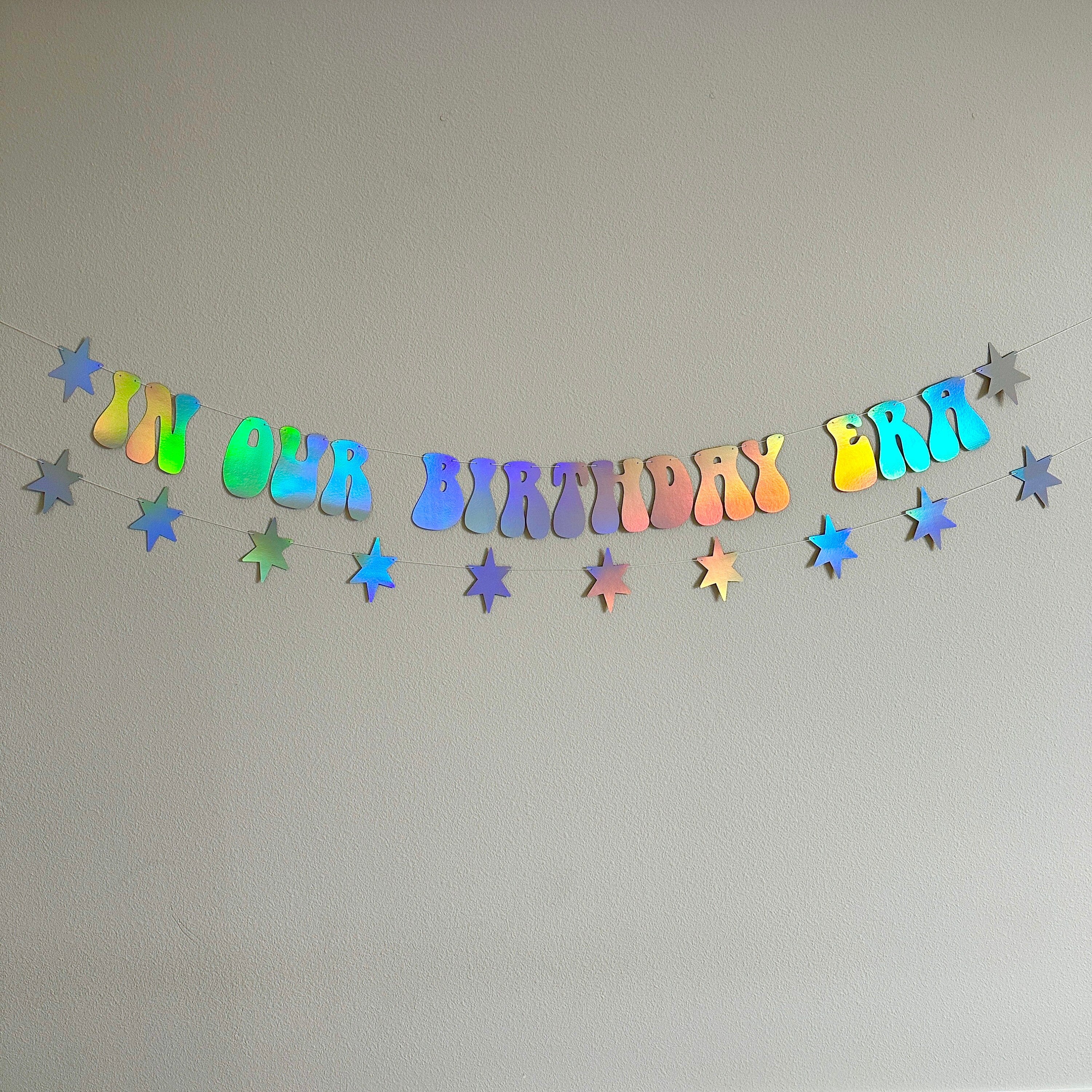 In Our Birthday Era, In Our Birthday Era Banner, Holographic Banner, Birthday Era Decorations