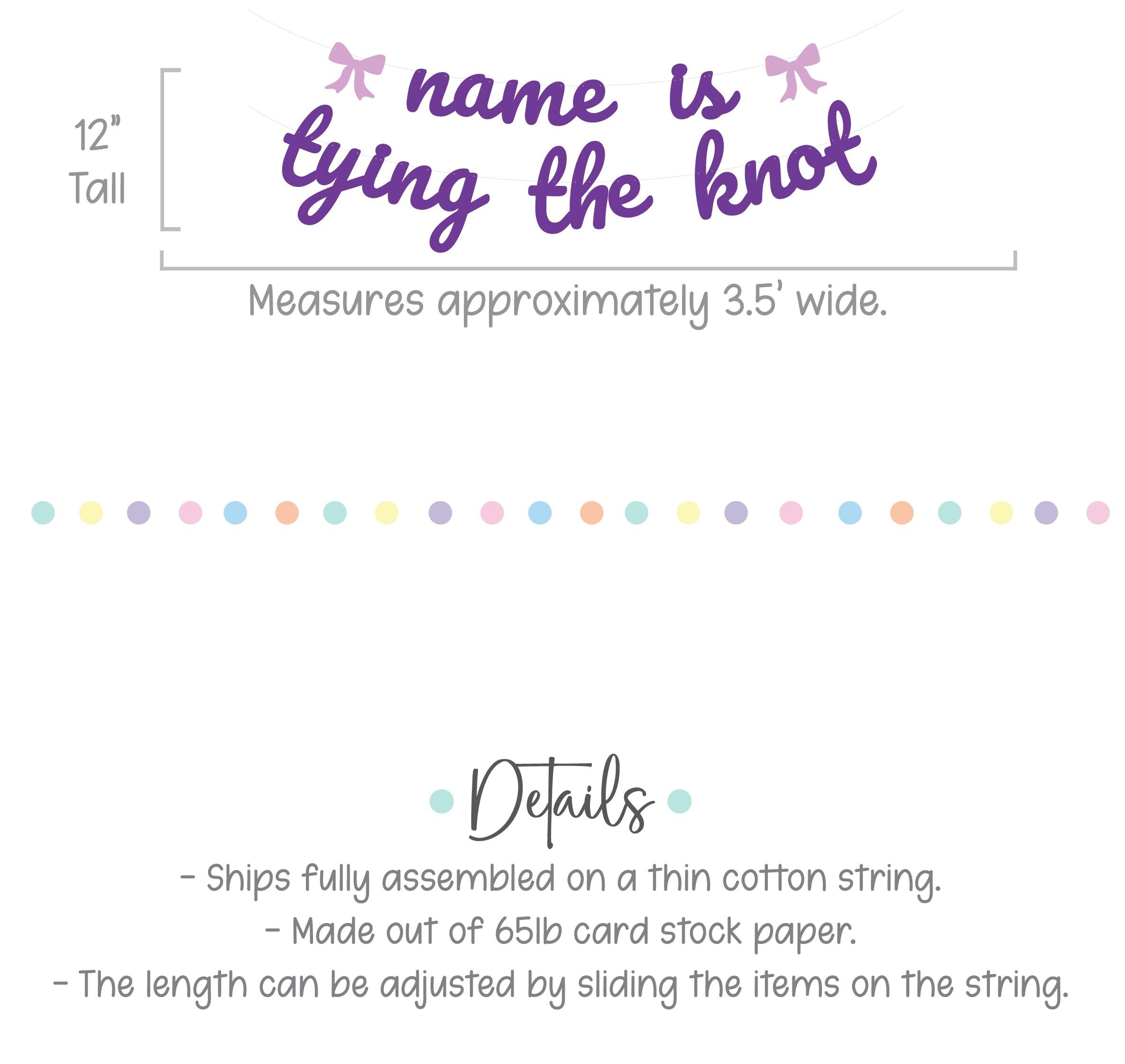 Name Is Tying The Knot Banner, Coquette Bachelorette, Coquette Bridal Shower, Bachelorette Ideas, Tying The Knot