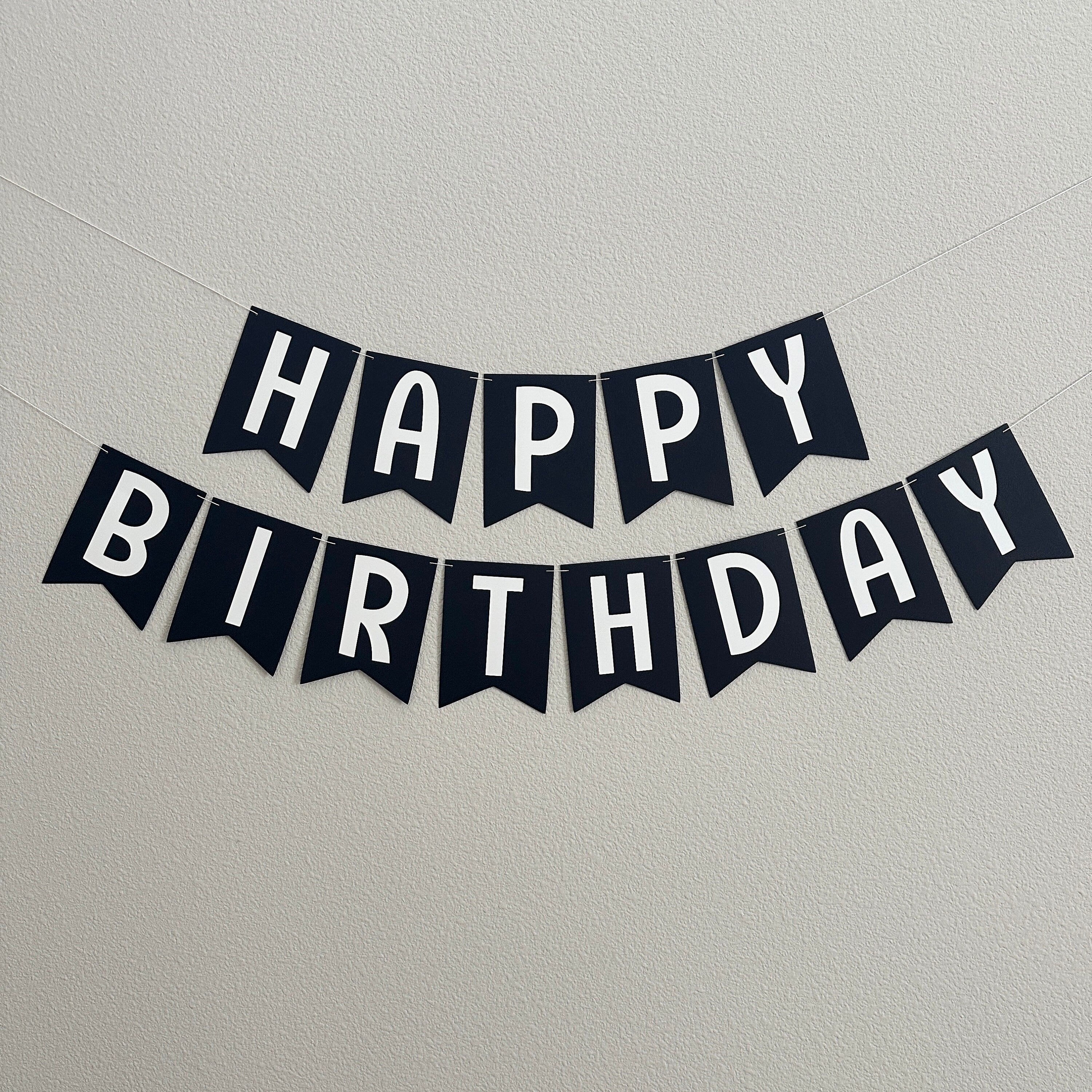 Black and White Happy Birthday Banner, Black and White Birthday, Black and White Banner, Birthday Decorations, Black and White Party