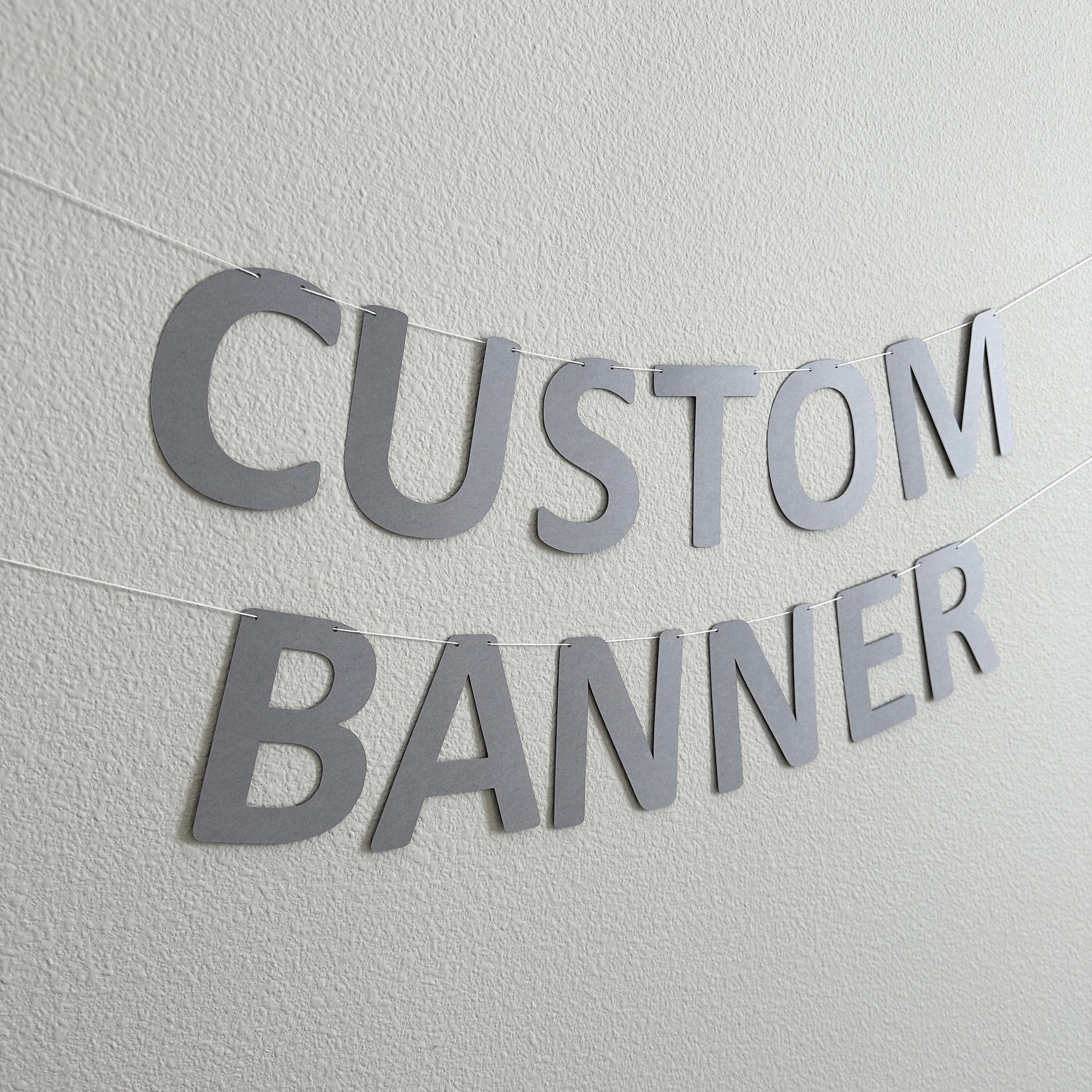 Custom Banner, Custom Gray Banner, Customizable Banner, Custom Fun Font Banner, Custom Sign, Custom Birthday Banner