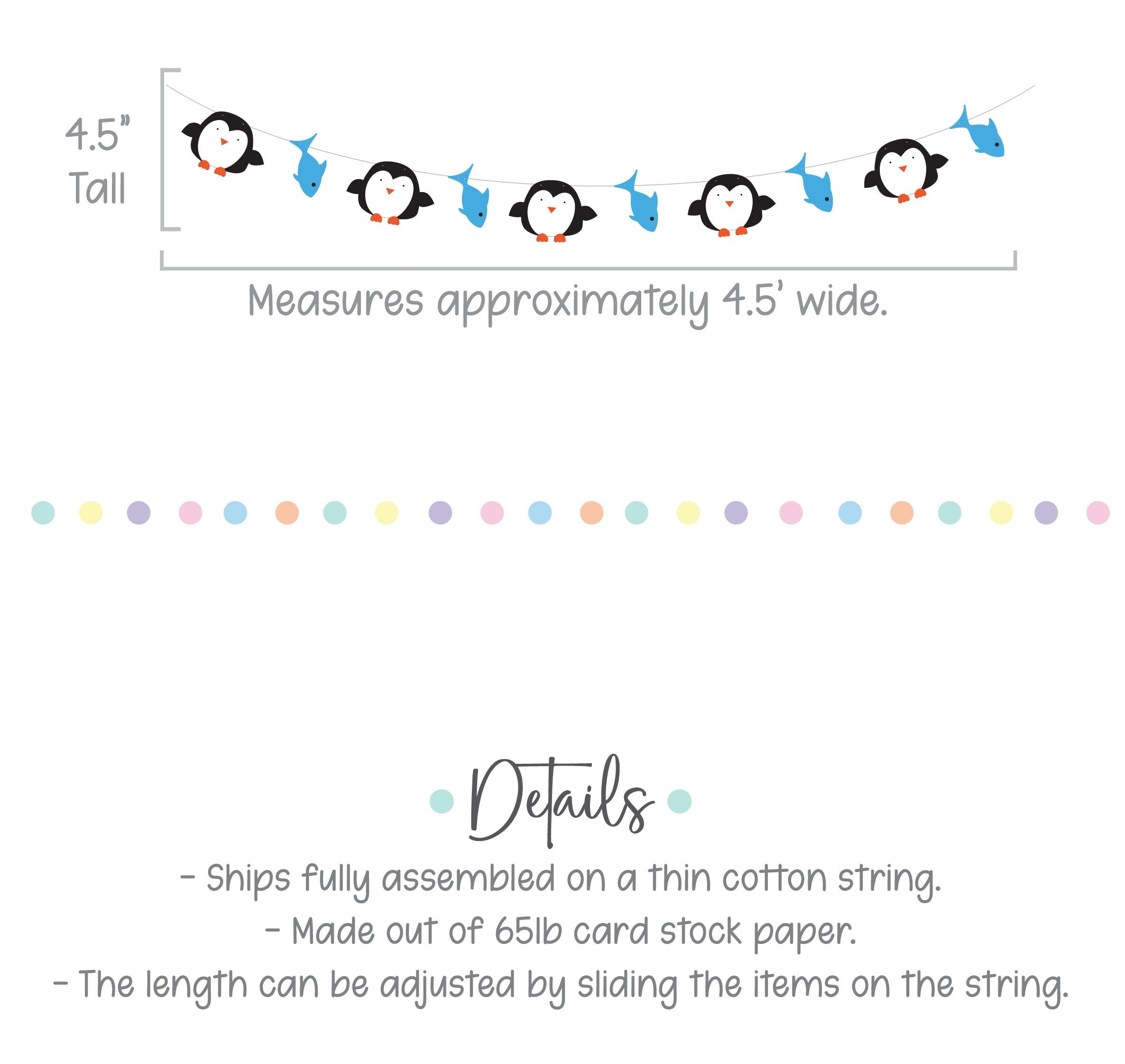 Penguin Garland, Penguin Birthday Banner, Penguin Party, Penguin Birthday Party, Penguin Decoration, Penguin Birthday Decor
