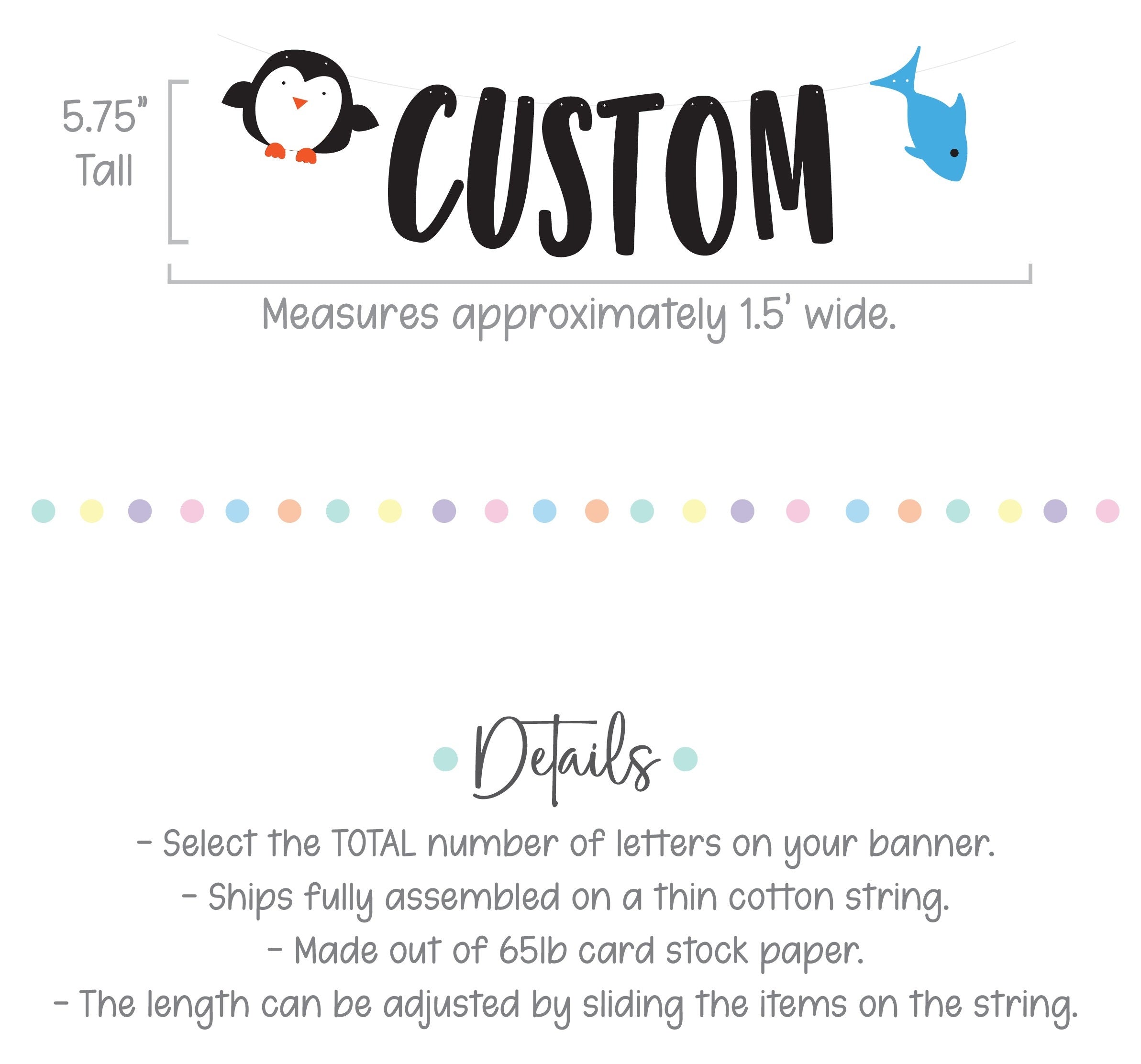 Penguin Banner, Penguin Birthday Banner, Penguin Garland, Penguin Party, Penguin Birthday Party, Penguin Decoration, Penguin Birthday Decor