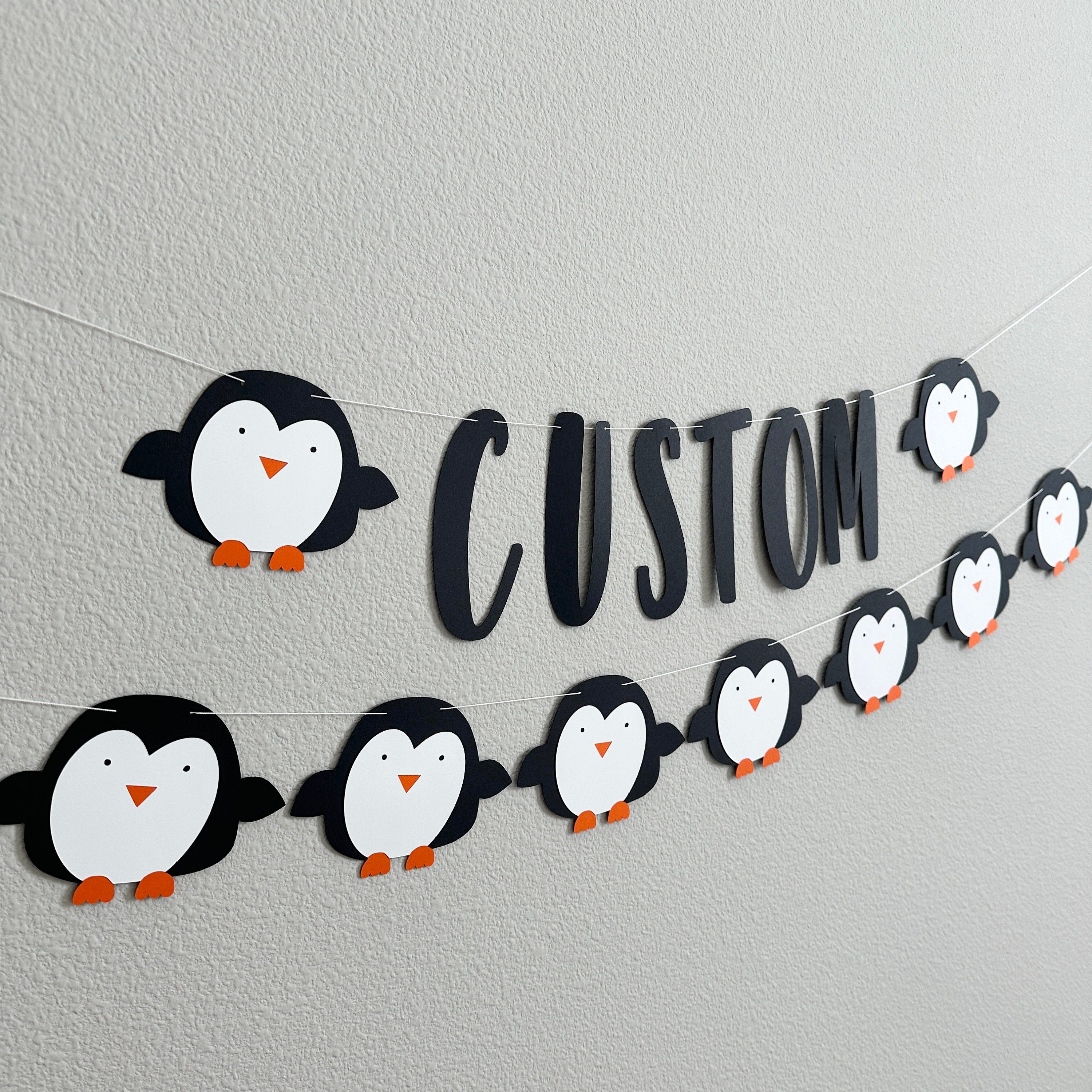 Custom Penguin Banner, Penguin Birthday Banner, Penguin Birthday, Penguin Decorations, Penguin Party, Penguin Theme
