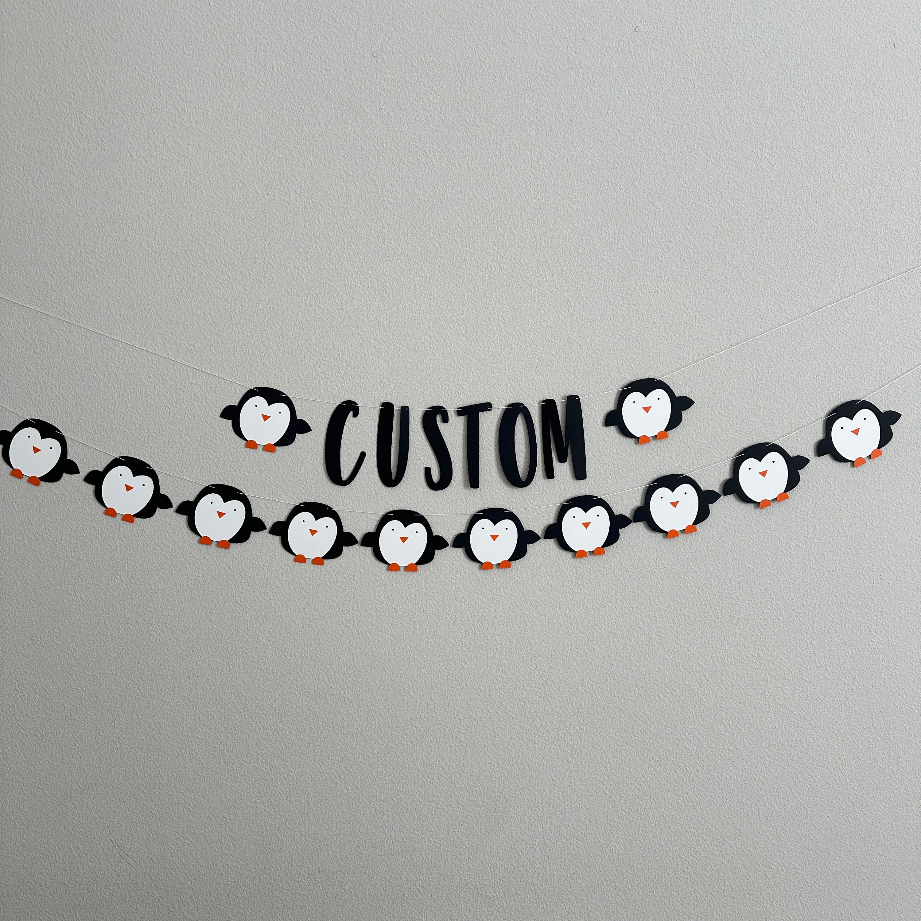 Custom Penguin Banner, Penguin Birthday Banner, Penguin Birthday, Penguin Decorations, Penguin Party, Penguin Theme