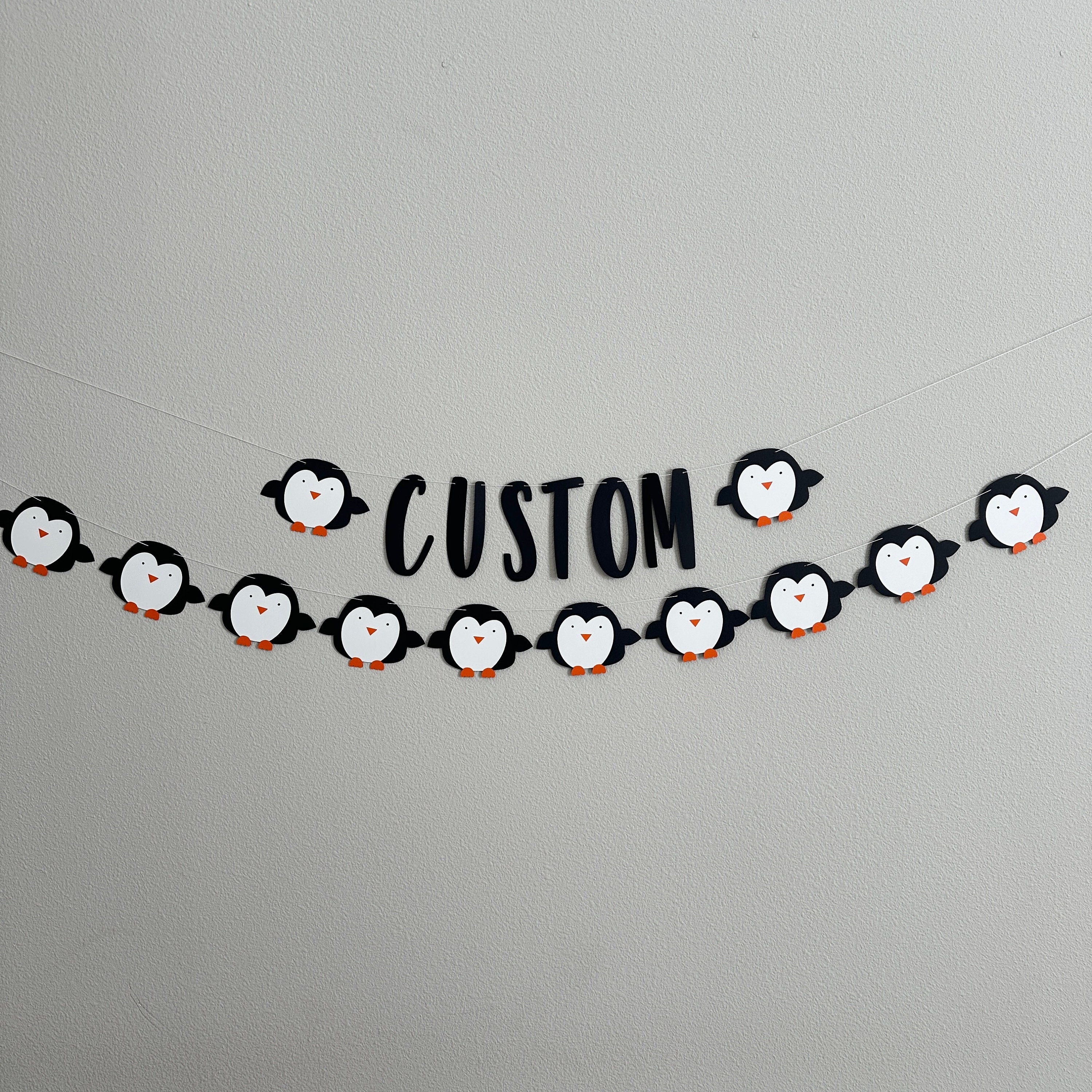 Custom Penguin Banner, Penguin Birthday Banner, Penguin Birthday, Penguin Decorations, Penguin Party, Penguin Theme
