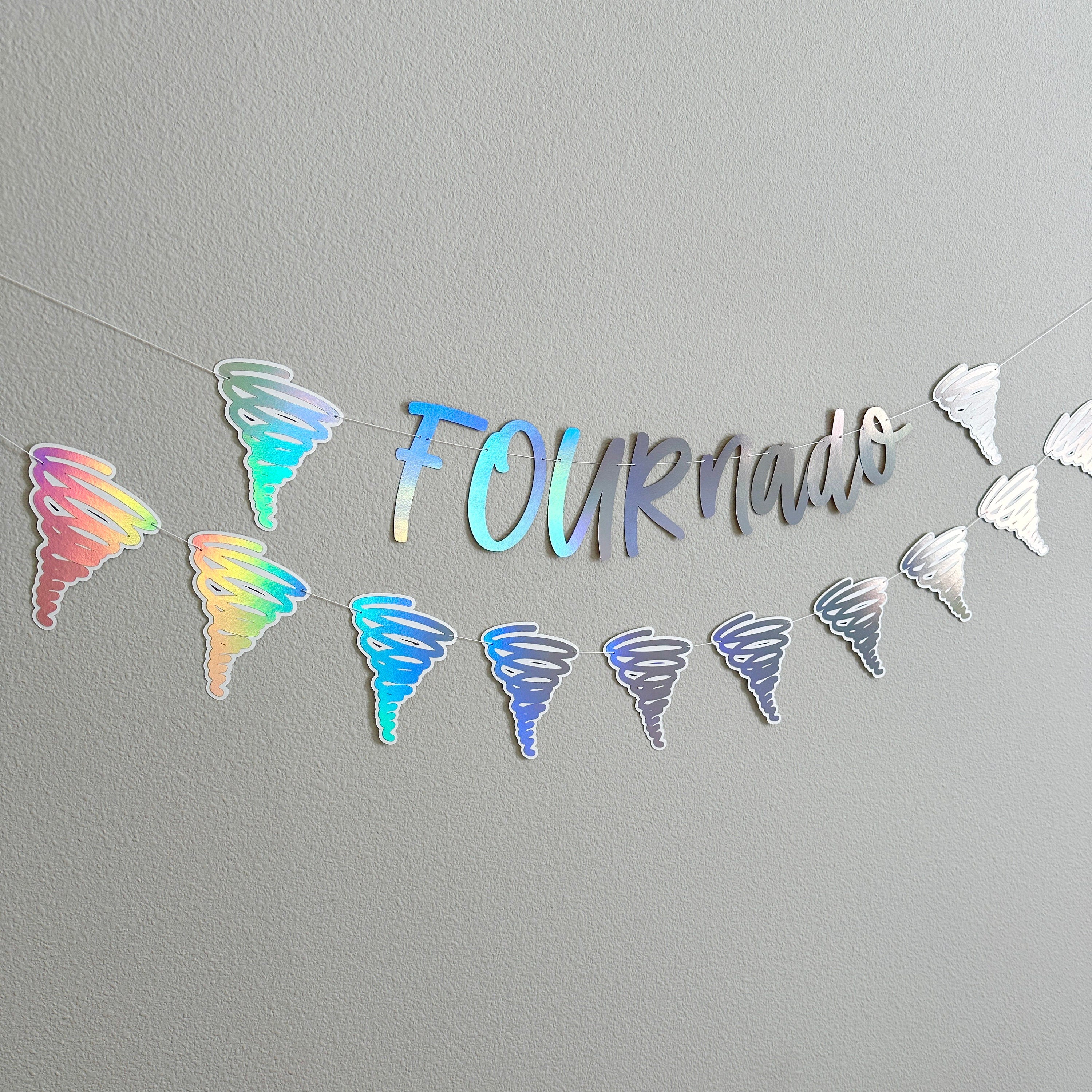 FOURnado, Fornado Banner, Fournade Decorations, 4th Birthday Banner, Tornado Decorations, Tornado Birthday Party