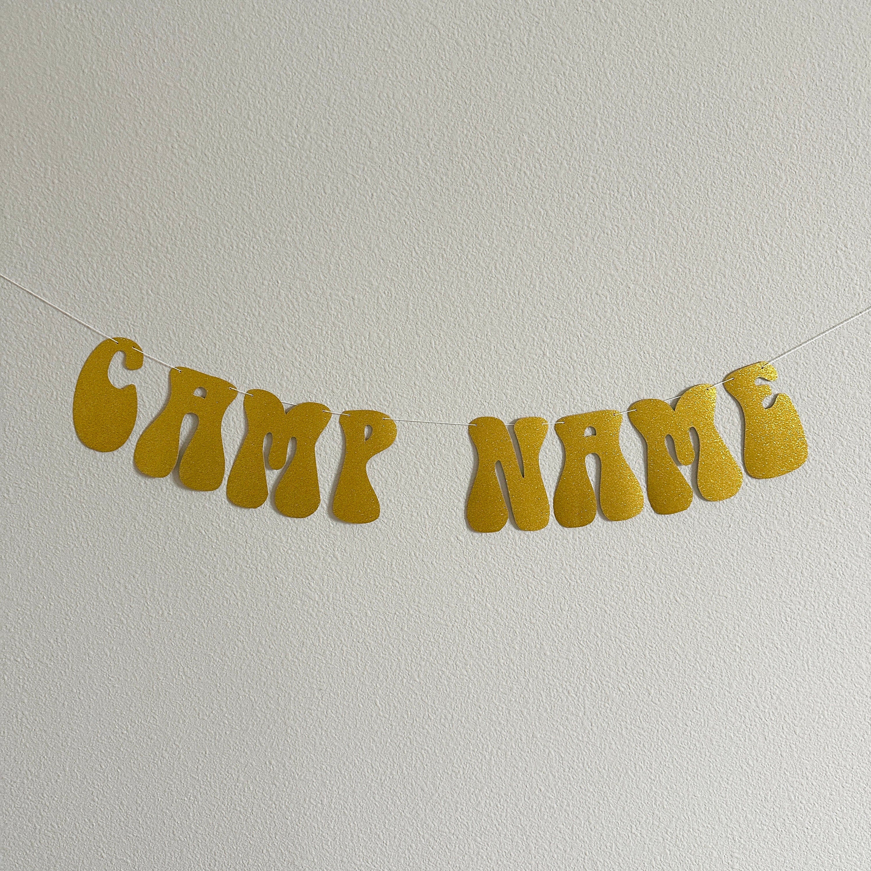 Camp Name Banner, Camp Banner, Birthday Camp Decorations, Camp Theme Decorations, Custom Camp Banner, Camp Bachelorette, Camplorette