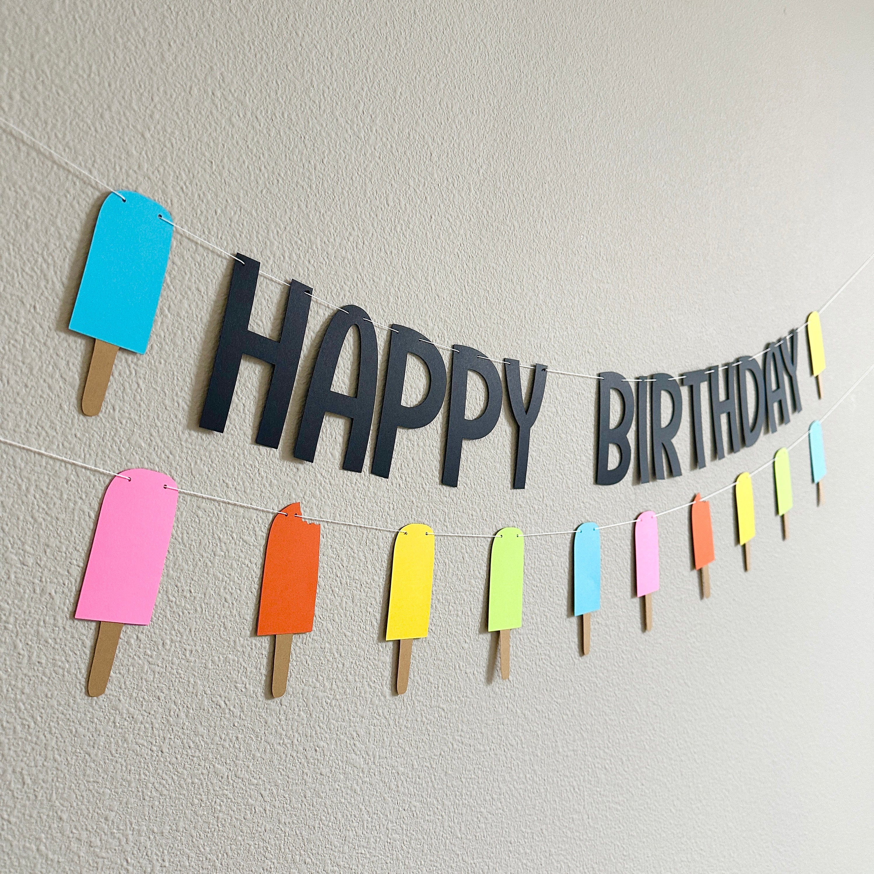 Popsicle Themed Birthday Banner, Summertime Birthday Banner, Summer Birthday Banner, Summer Birthday, Custom Popsicle Banner