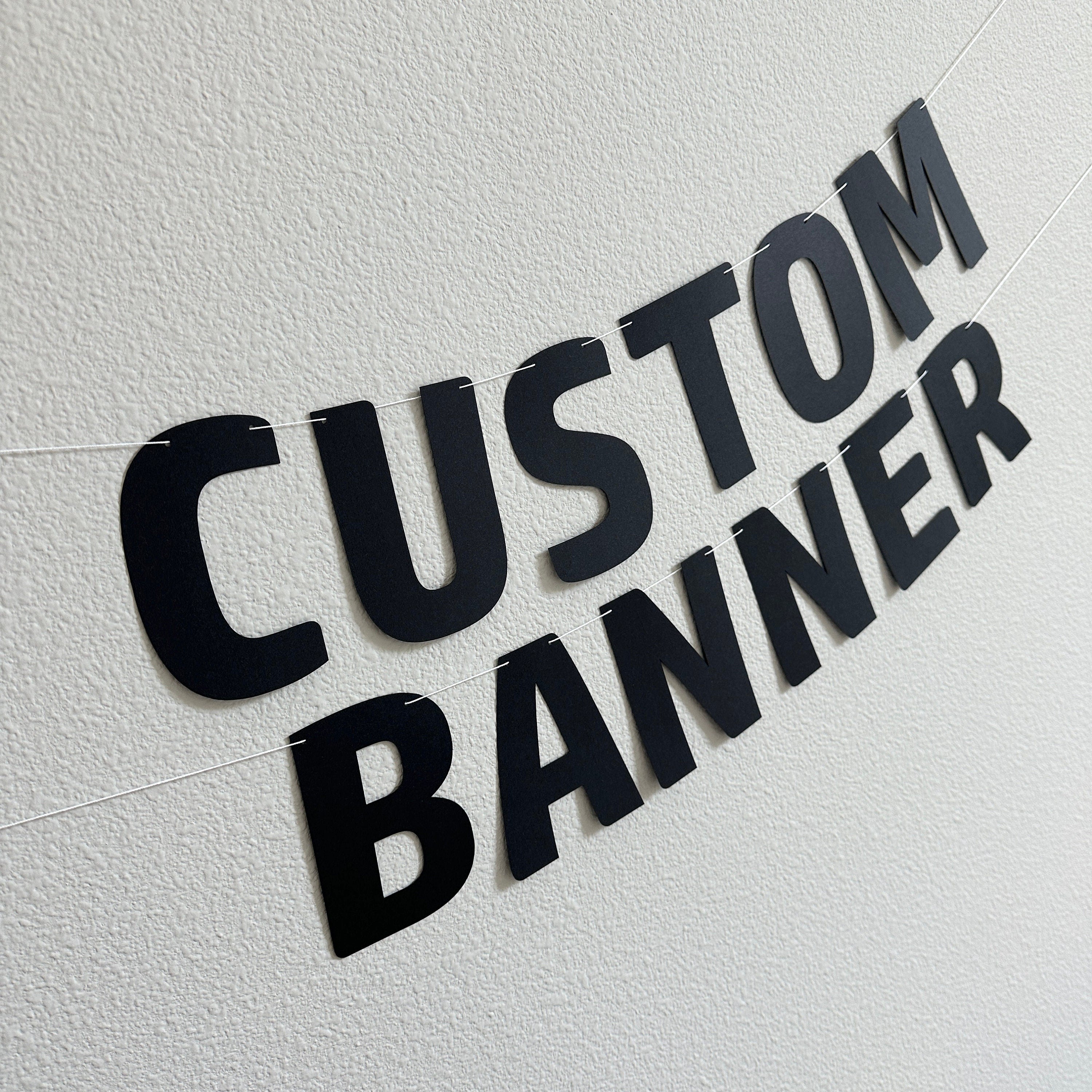 Custom Banner, Custom Black Banner, Customizable Banner, Custom Fun Font Banner, Custom Sign, Custom Birthday Banner