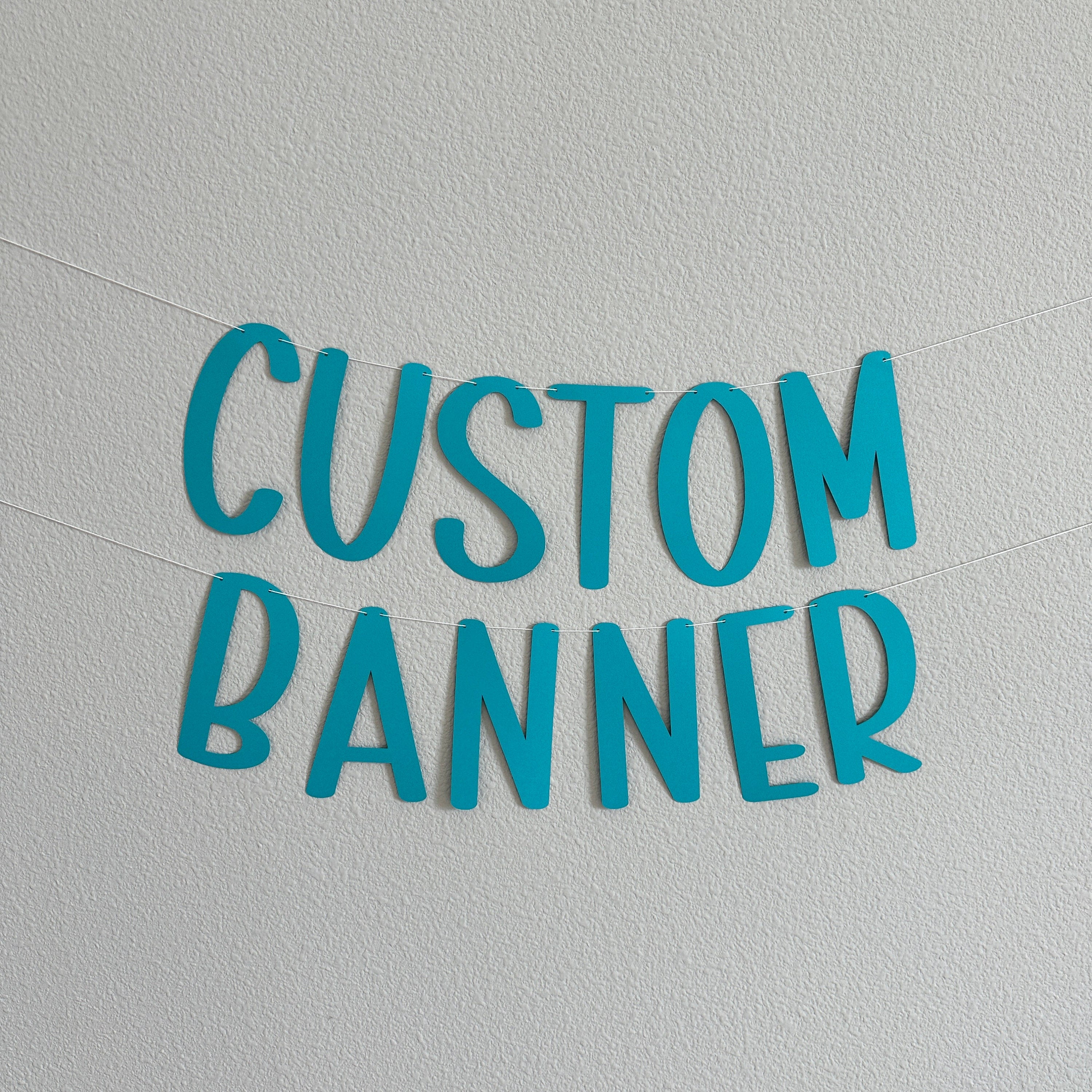 Custom Teal Banner, Teal Banner, Teal Decorations, Teal Party, Custom Banner, Personalized Teal Banner