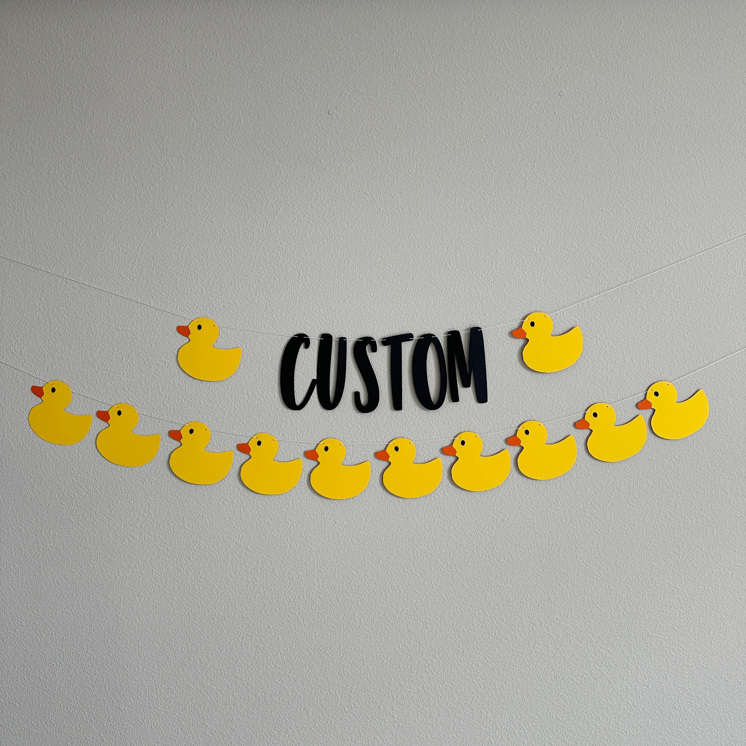 Custom Duck Banner, Rubber Duck Theme, Duck Decorations, Duck Birthday, Duck Party, Duck Banner, Duck Garland, Yellow Ducks