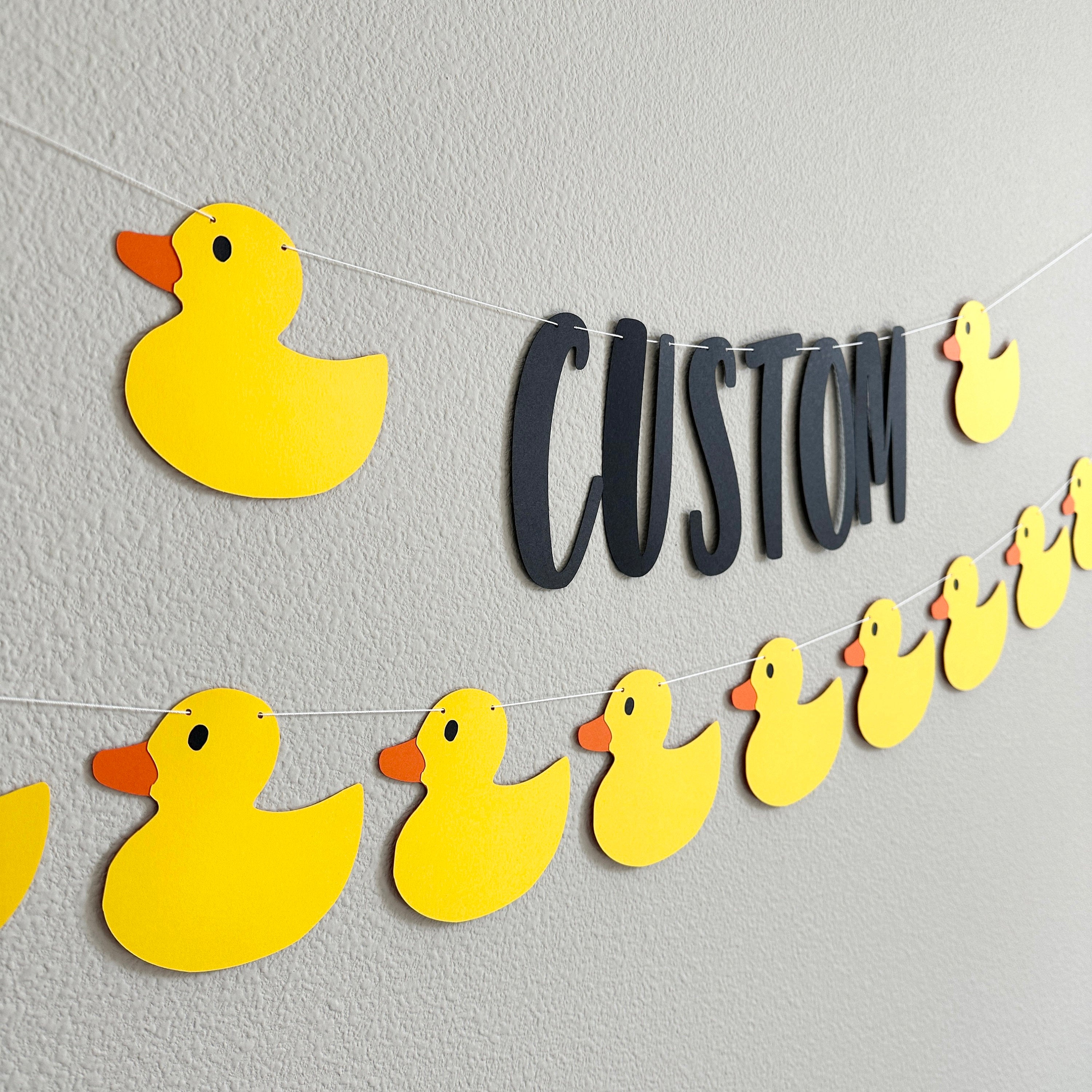 Custom Duck Banner, Rubber Duck Theme, Duck Decorations, Duck Birthday, Duck Party, Duck Banner, Duck Garland, Yellow Ducks