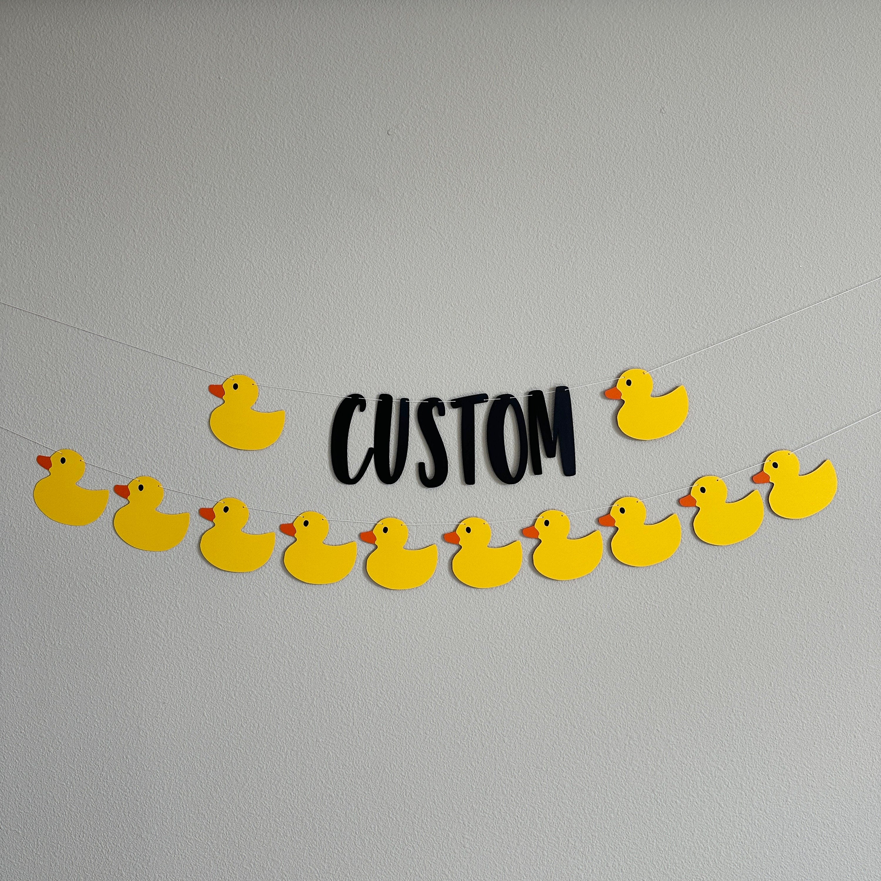 Custom Duck Banner, Rubber Duck Theme, Duck Decorations, Duck Birthday, Duck Party, Duck Banner, Duck Garland, Yellow Ducks