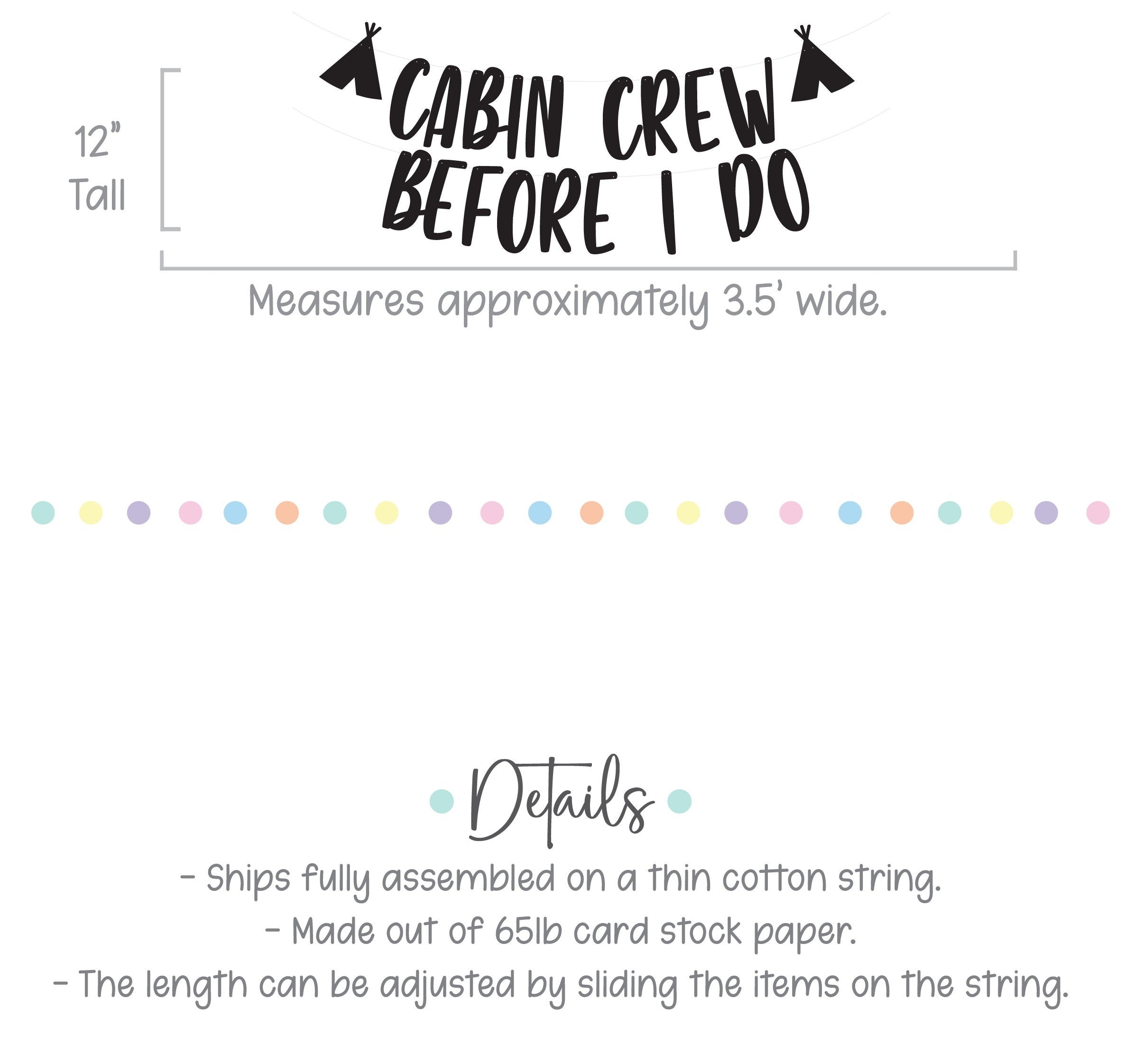 Cabin Crew Before I Do, Camp Bachelorette, Cabin Bachelorette, Bachelorette Decorations, Gold Bachelorette Banner, Camplorette