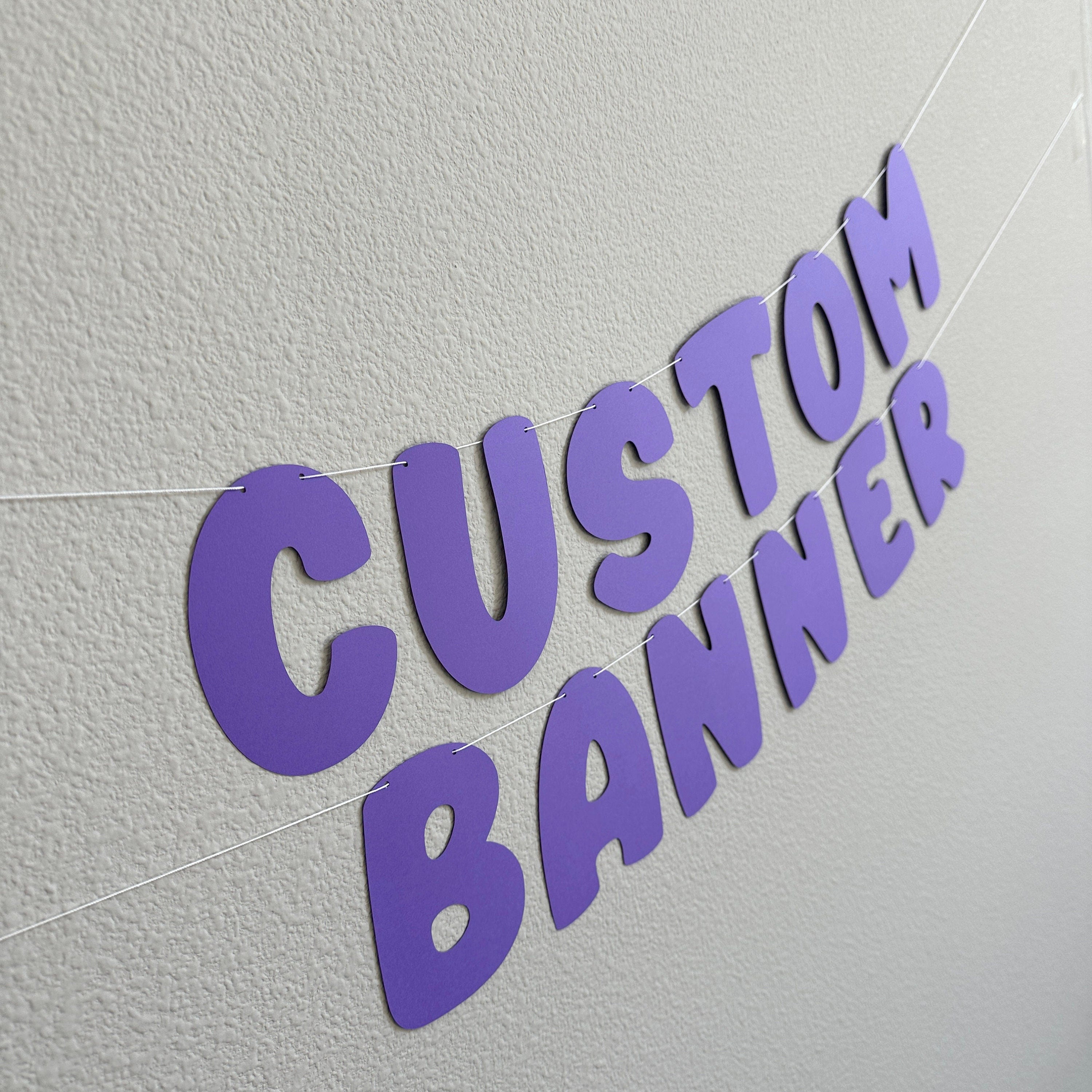 Custom Purple Banner, Purple Banner, Purple Decorations, Purple Party, Custom Banner, Personalized Purple Banner
