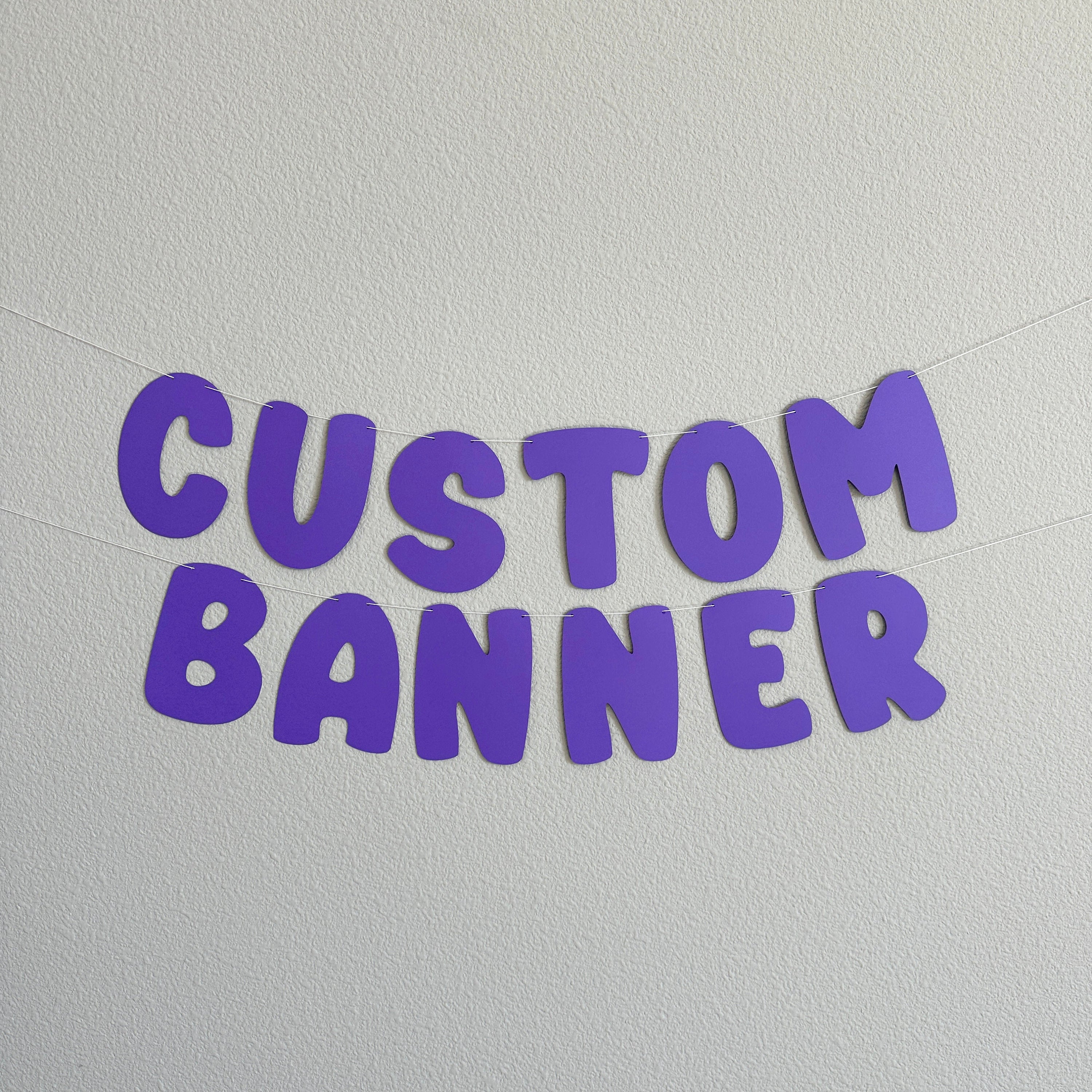 Custom Purple Banner, Purple Banner, Purple Decorations, Purple Party, Custom Banner, Personalized Purple Banner