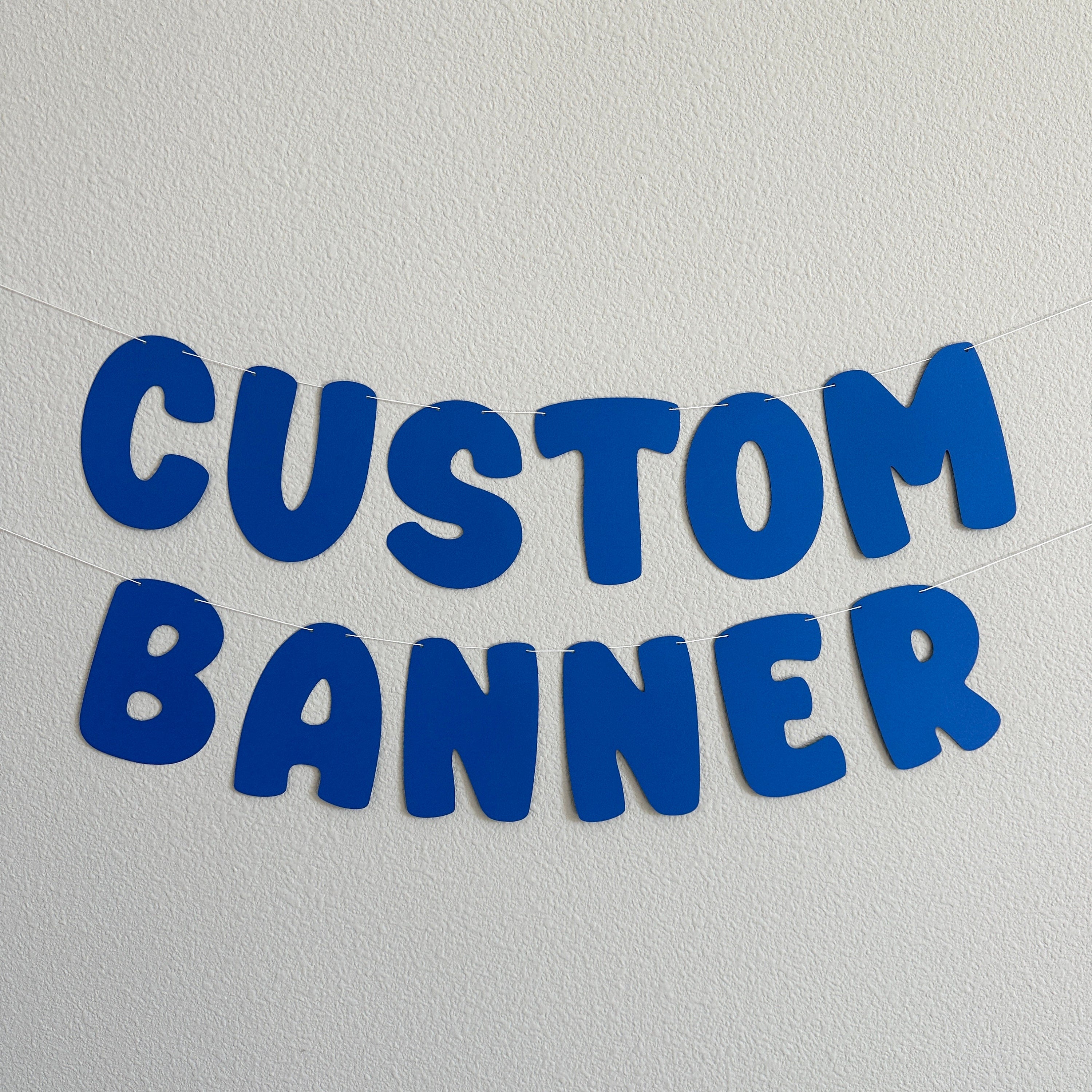 Custom Royal Blue Banner, Royal Blue Banner, Royal Blue Decorations, Royal Blue Party, Custom Banner, Personalized Royal Blue Banner