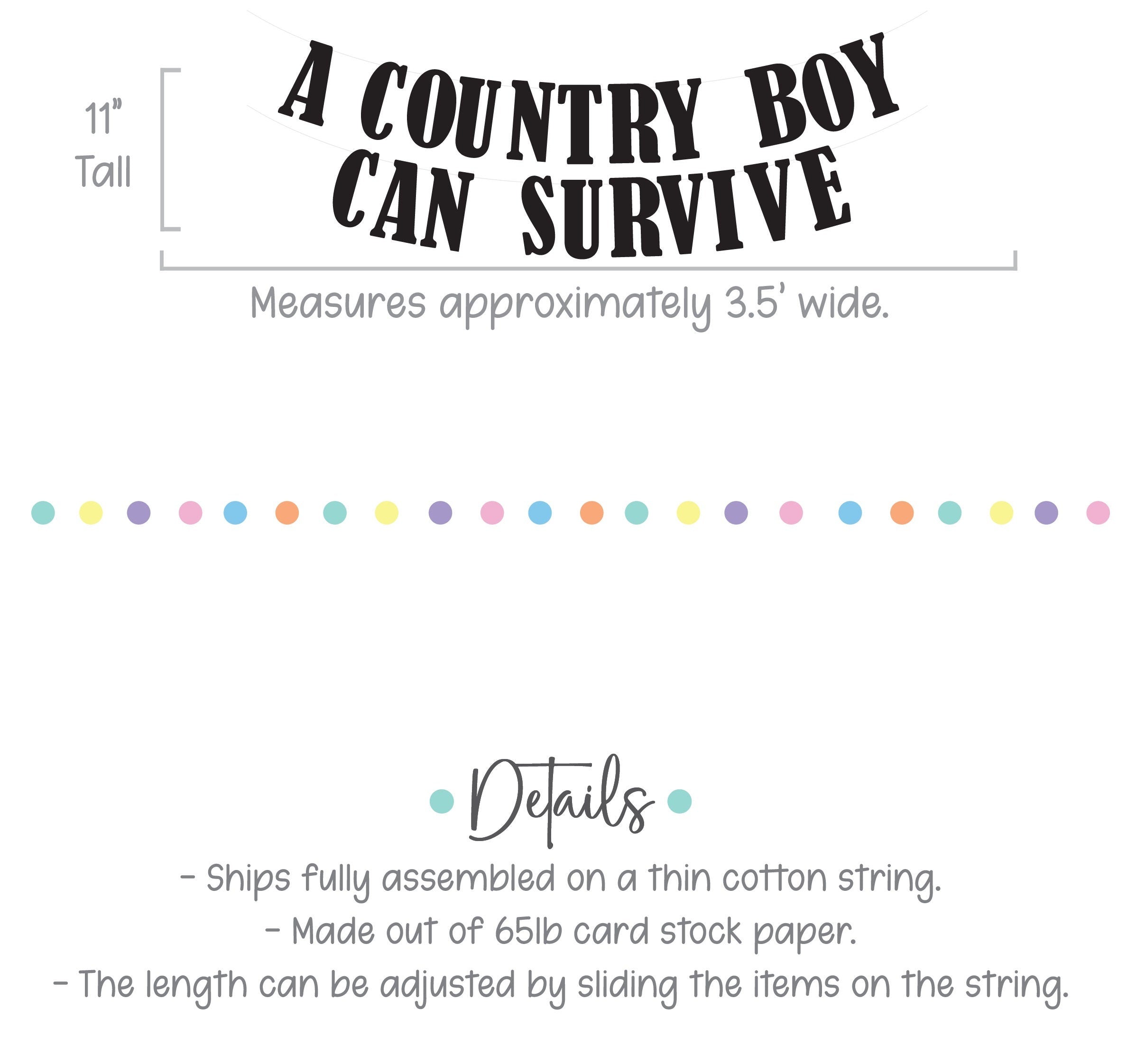 A Country Boy Can Survive, A Country Boy Can Survive Banner, Country Decorations, Country Birthday Decorations