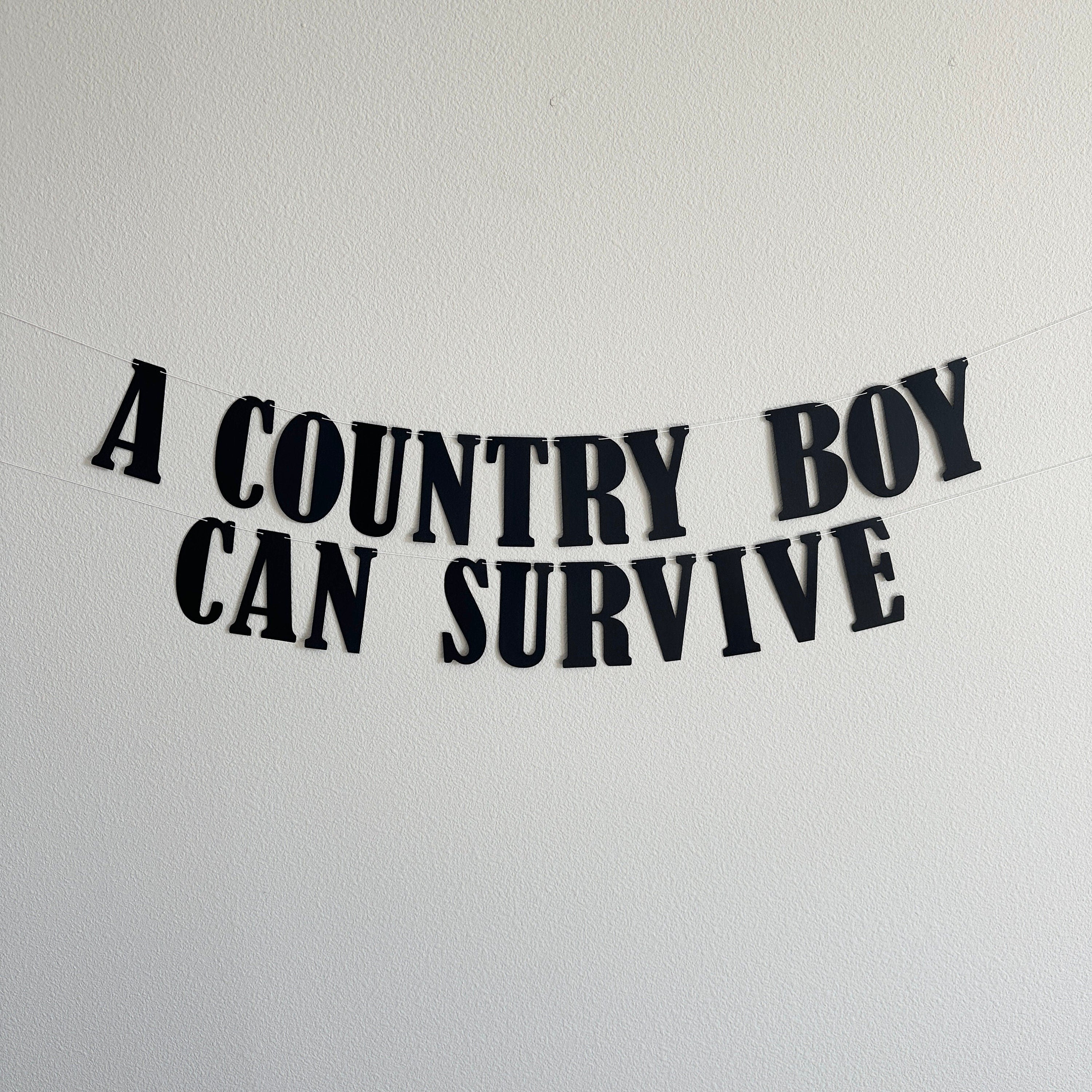 A Country Boy Can Survive, A Country Boy Can Survive Banner, Country Decorations, Country Birthday Decorations