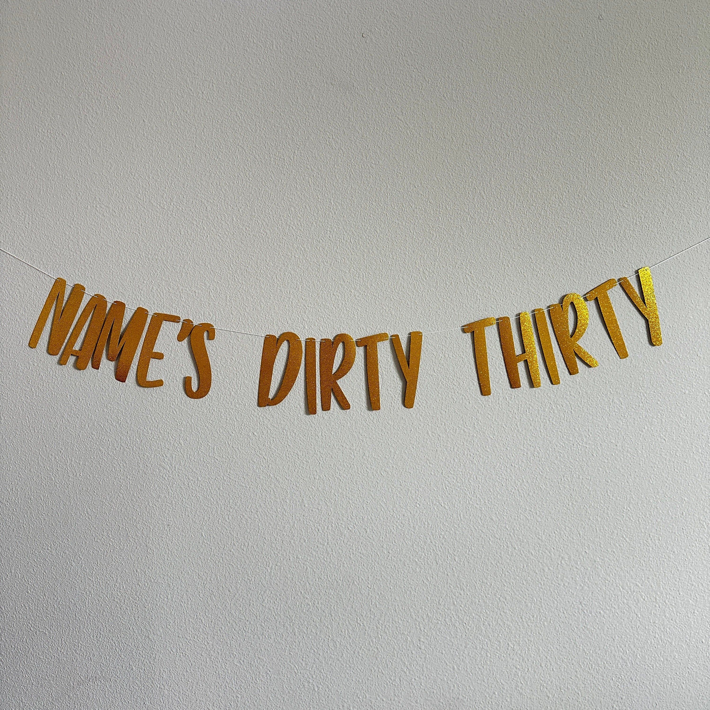 Dirty Thirty, Dirty Thirty Banner, Dirty Thirty Decorations, Custom Dirty Thirty Banner, 30th Birthday Banner, 30th Birthday Decorations