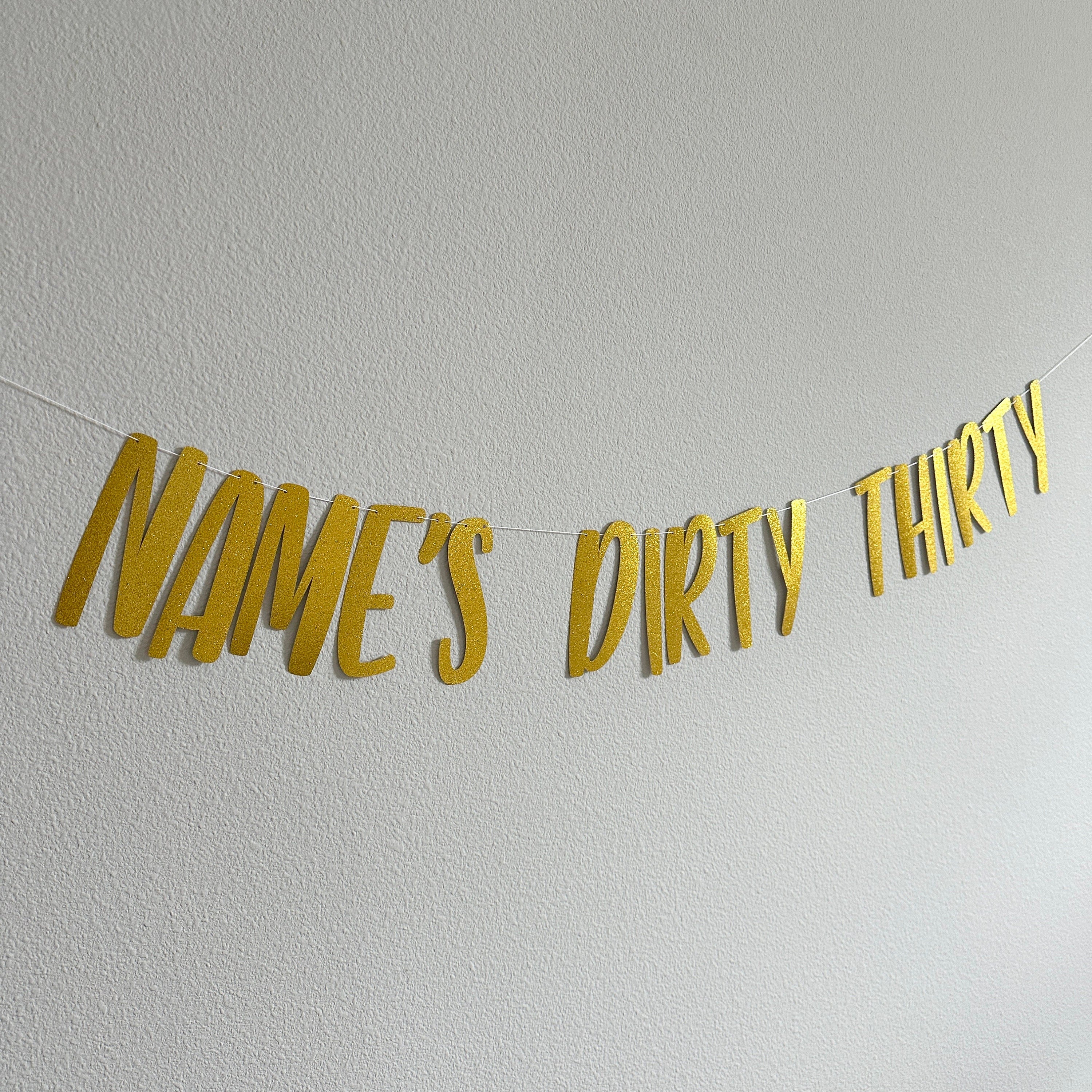 Dirty Thirty, Dirty Thirty Banner, Dirty Thirty Decorations, Custom Dirty Thirty Banner, 30th Birthday Banner, 30th Birthday Decorations