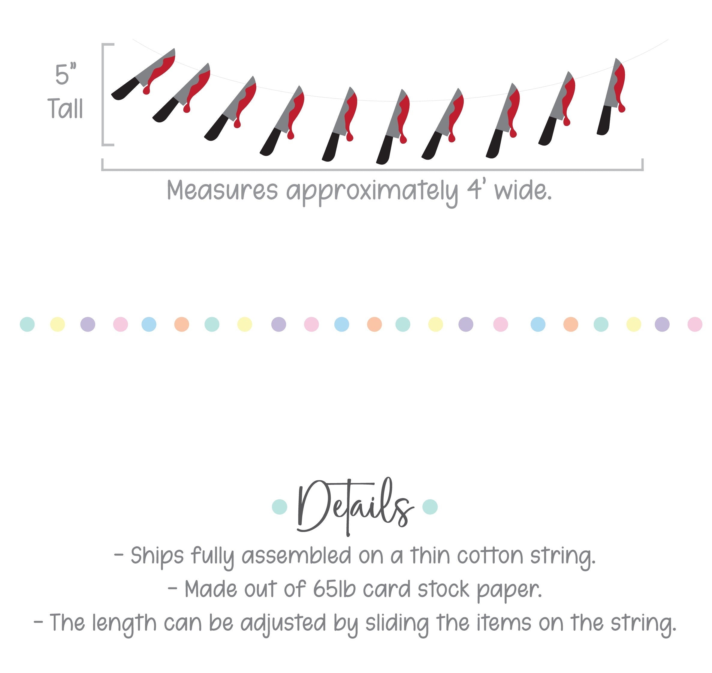 Custom Red Banner, Halloween Knives, Knife Banner, Custom Halloween Banner, Customizable Banner, Custom Halloween Font Banner