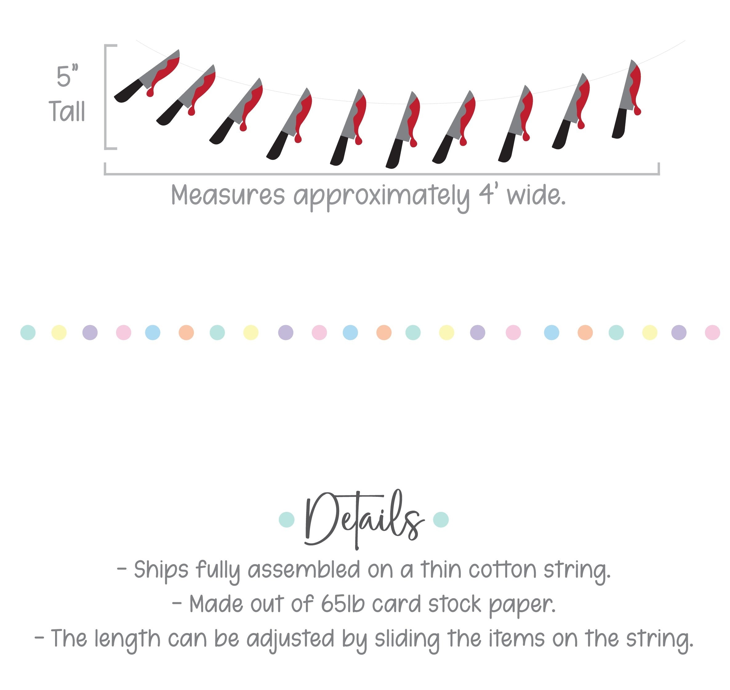 Custom Red Banner, Halloween Knives, Knife Banner, Custom Halloween Banner, Customizable Banner, Custom Halloween Font Banner