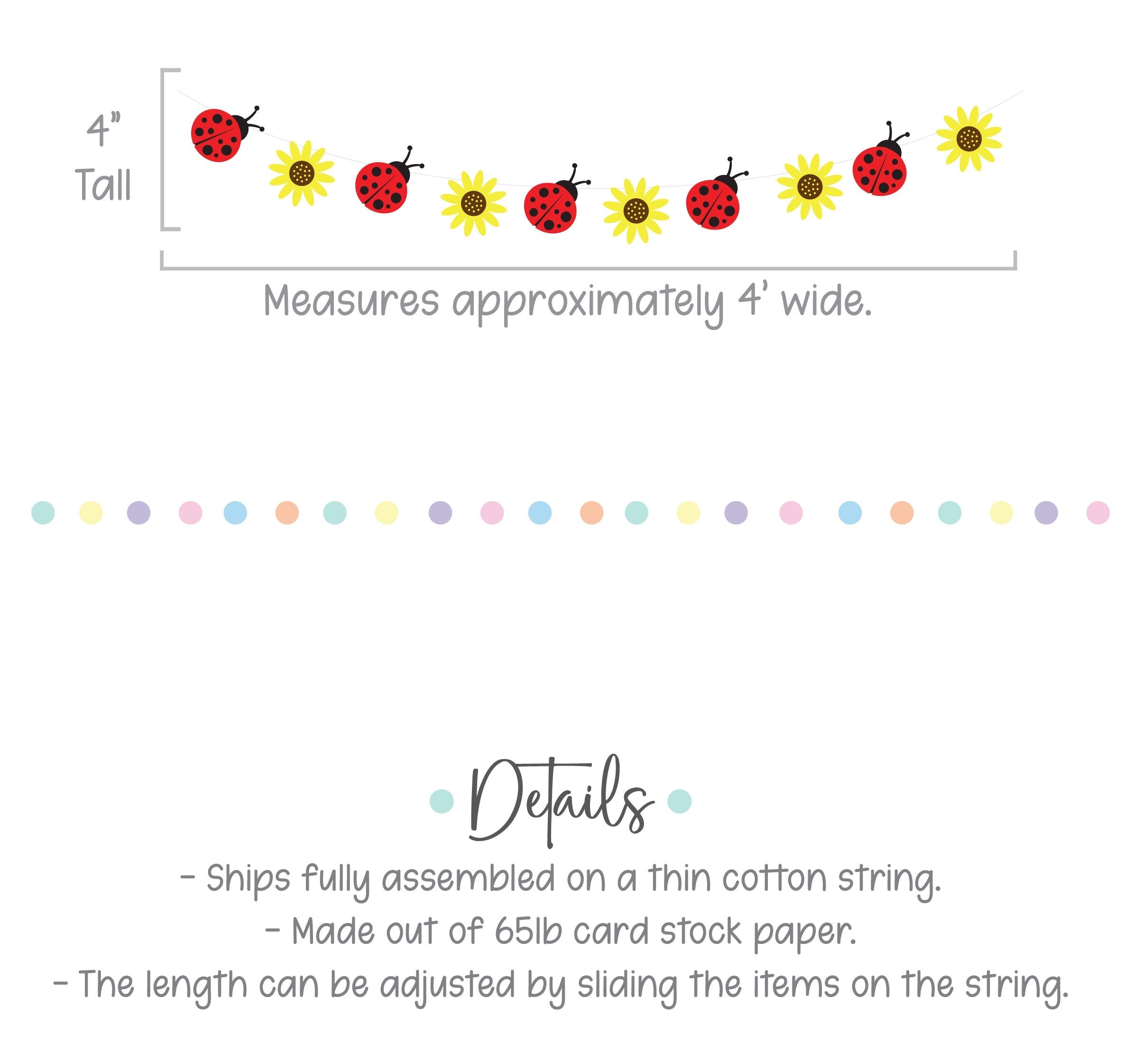Ladybug Sunflower Birthday Banner, Ladybug Banner, Ladybugs and Sunflowers, Ladybug Birthday Banner, Ladybug Decorations