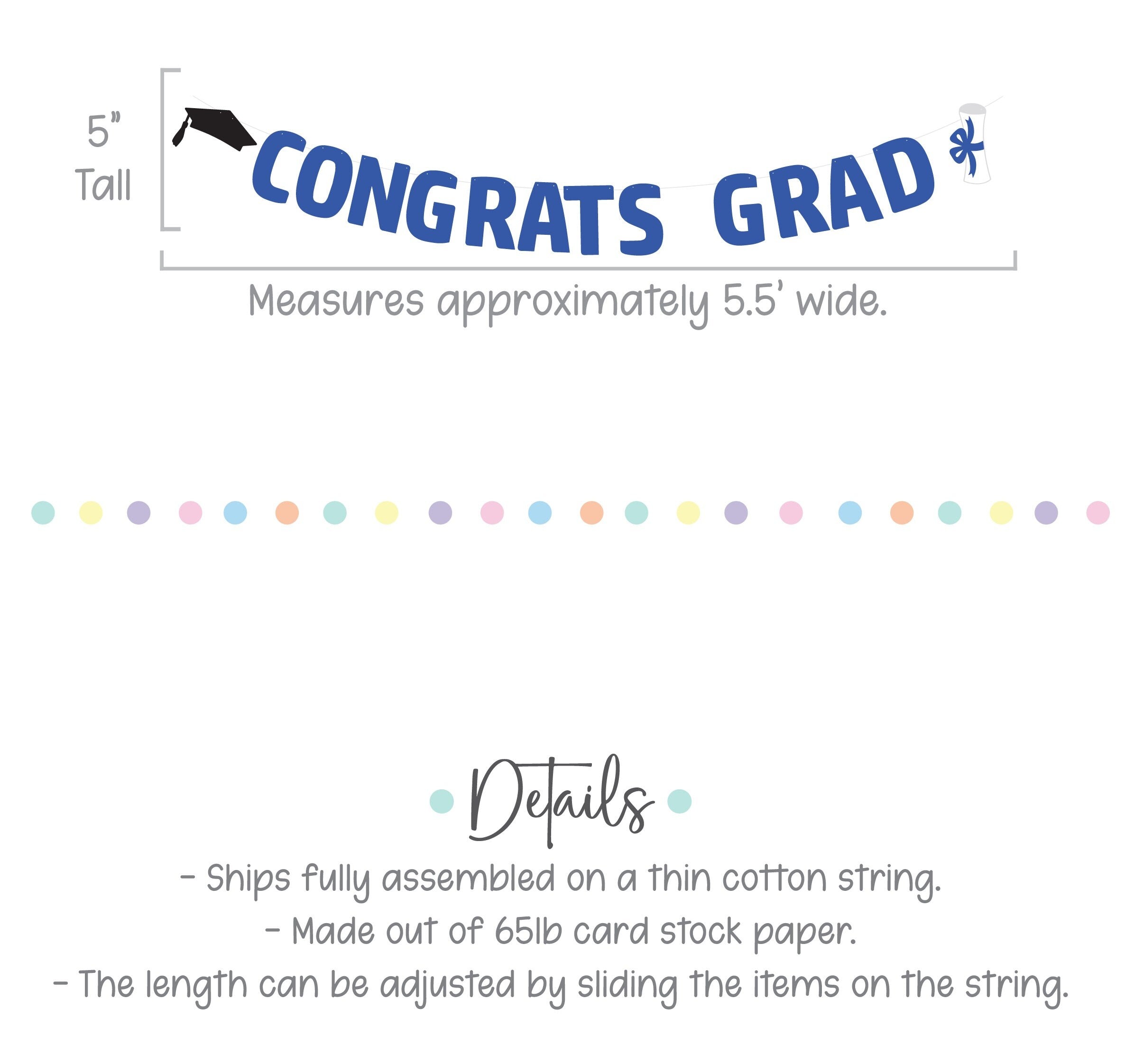 Congrats Grad Decorations, Congrats Grad Banner, Graduation Decorations, Blue Graduation, Congratulations Graduate, Graduation Party