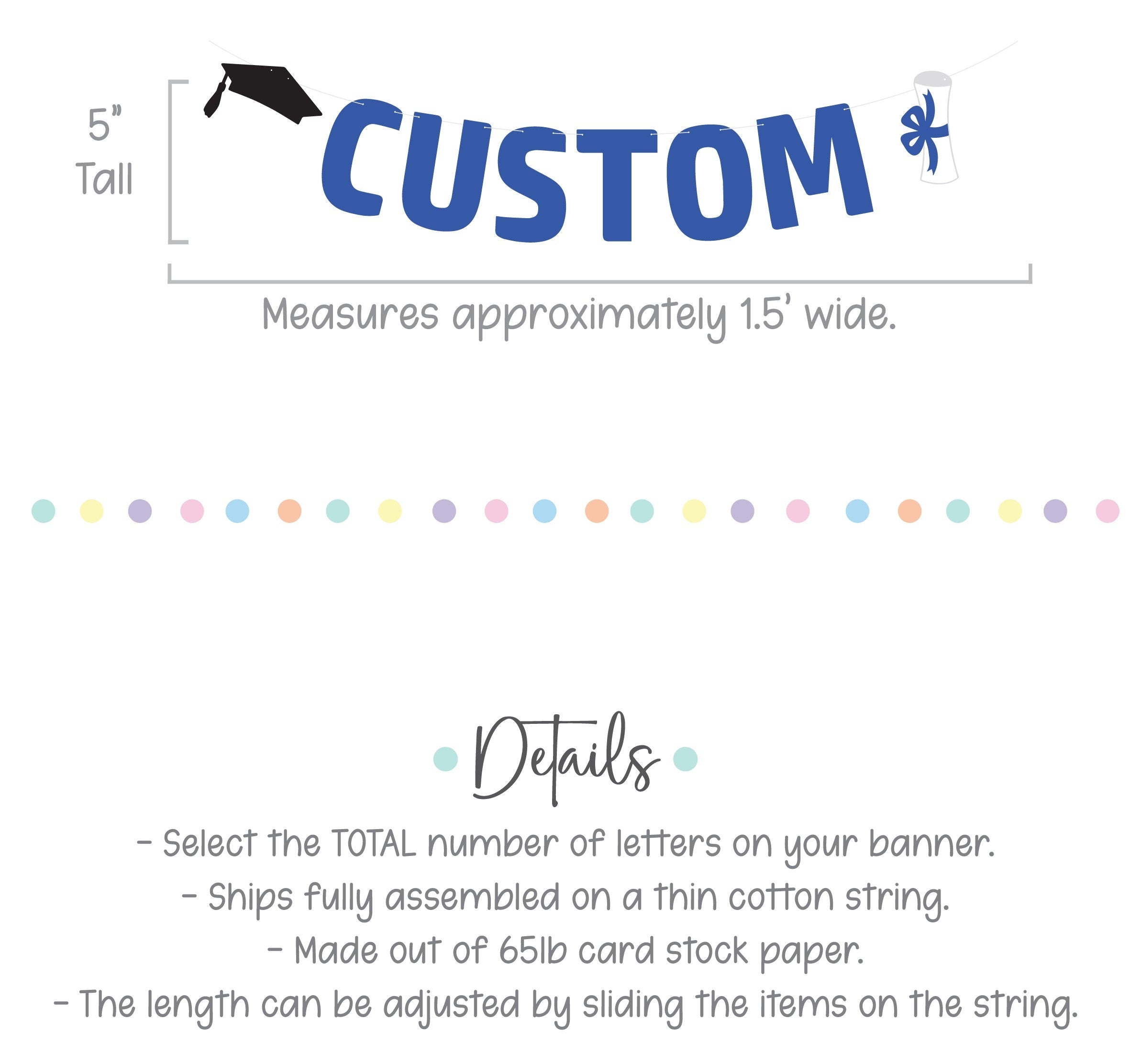 Congrats Grad Decorations, Congrats Grad Banner, Graduation Decorations, Blue Graduation, Congratulations Graduate, Graduation Party