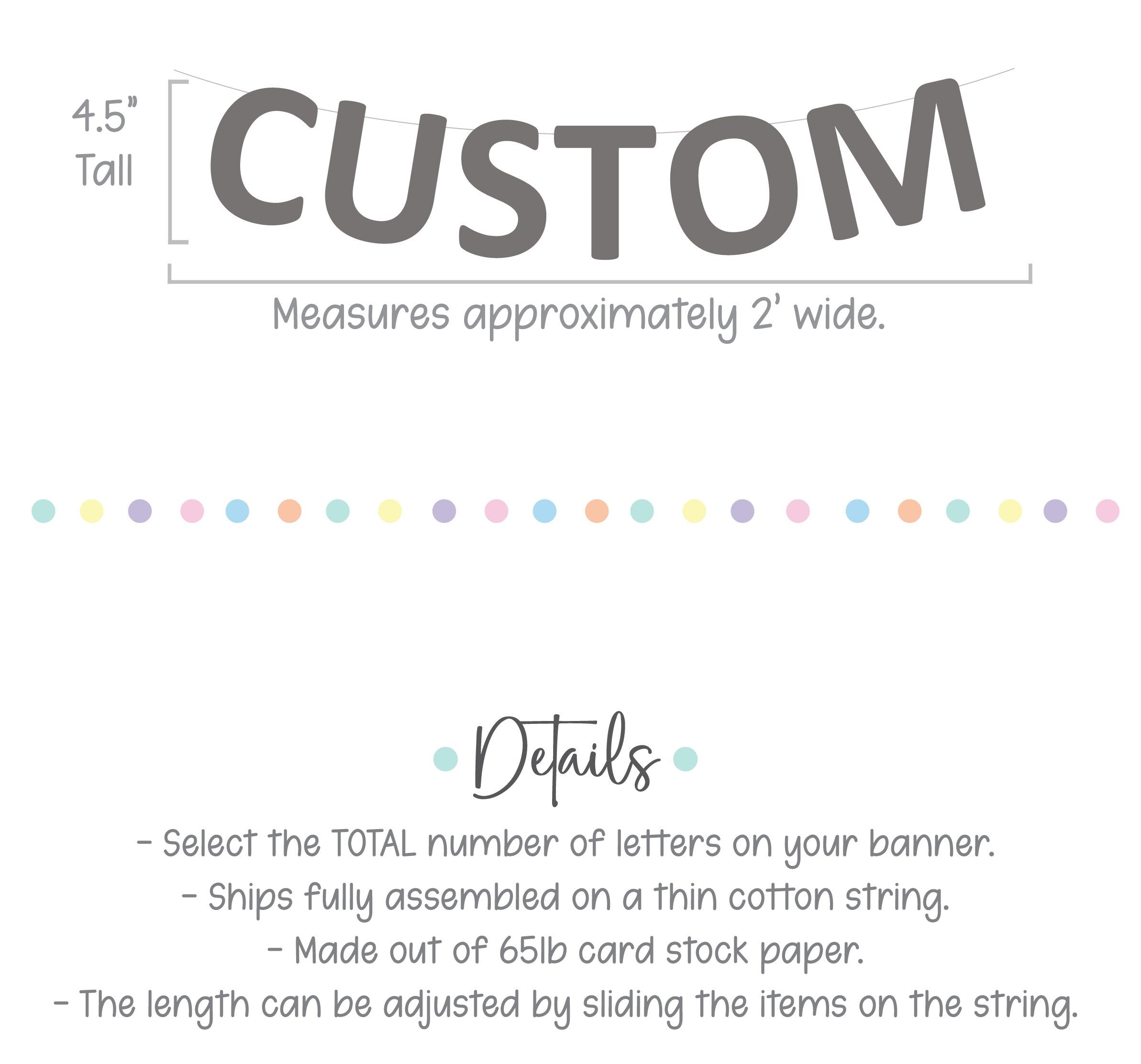 Custom Banner, Custom Gray Banner, Customizable Banner, Custom Fun Font Banner, Custom Sign, Custom Birthday Banner