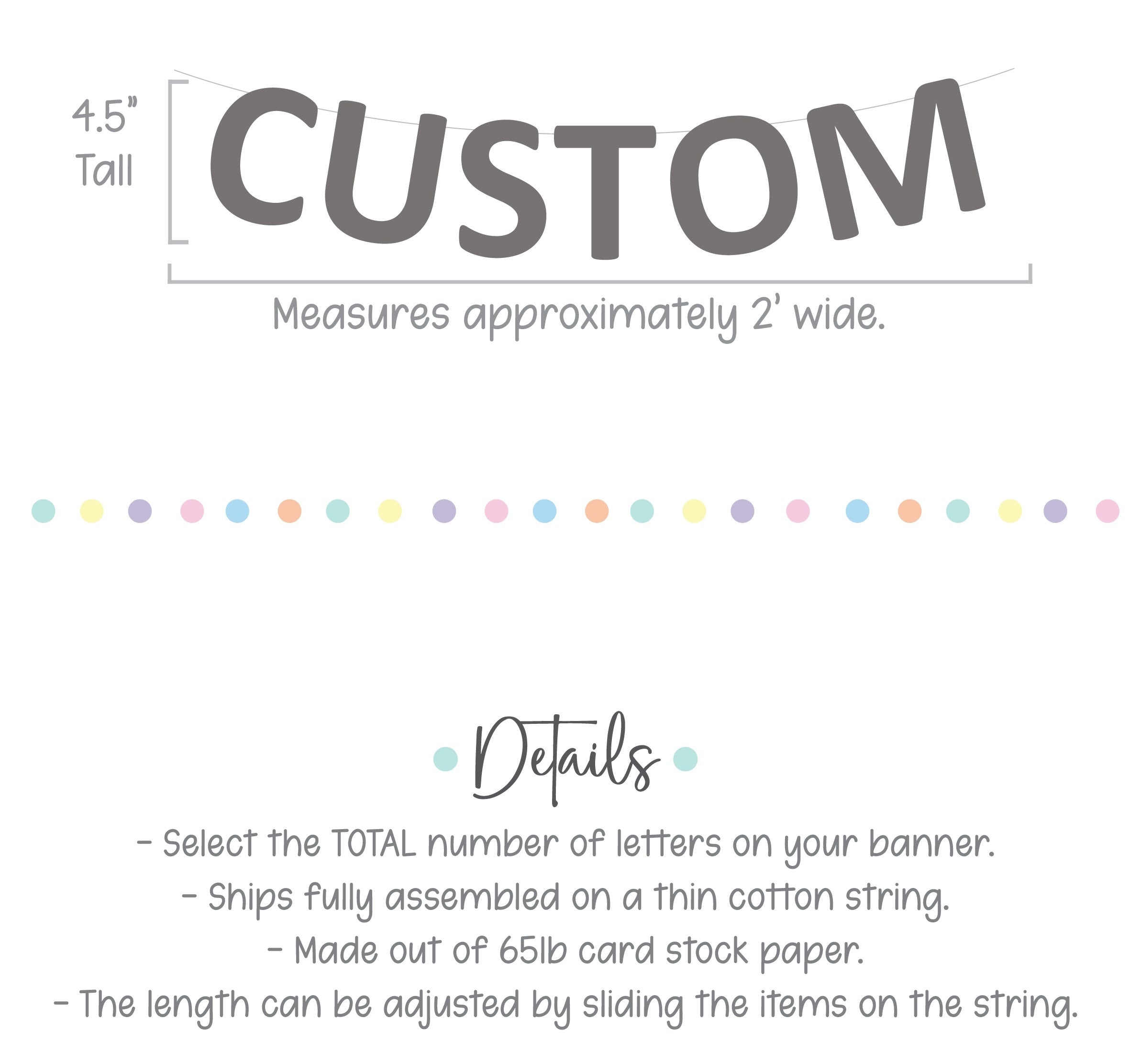 Custom Banner, Custom Gray Banner, Customizable Banner, Custom Fun Font Banner, Custom Sign, Custom Birthday Banner