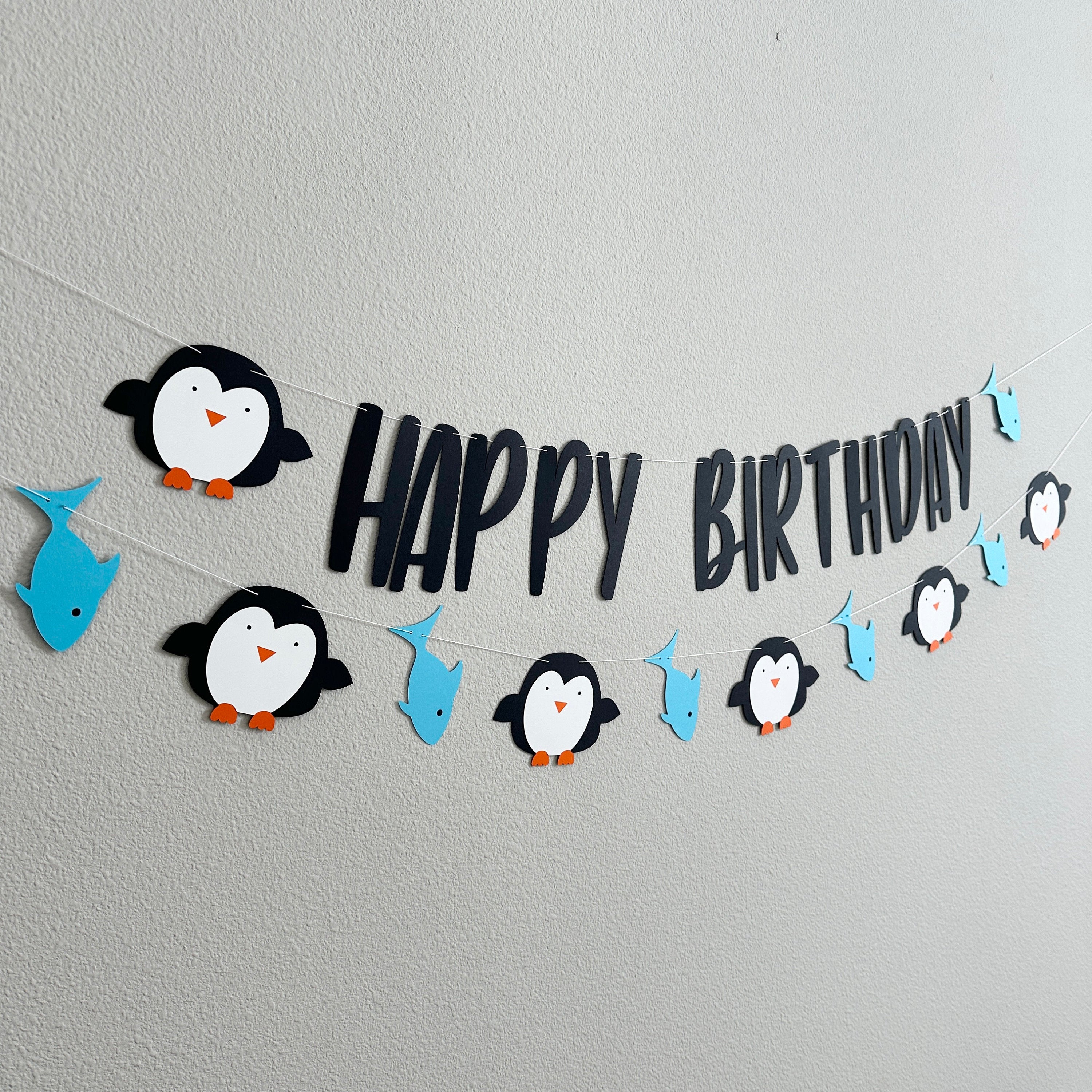 Penguin Garland, Penguin Birthday Banner, Penguin Party, Penguin Birthday Party, Penguin Decoration, Penguin Birthday Decor