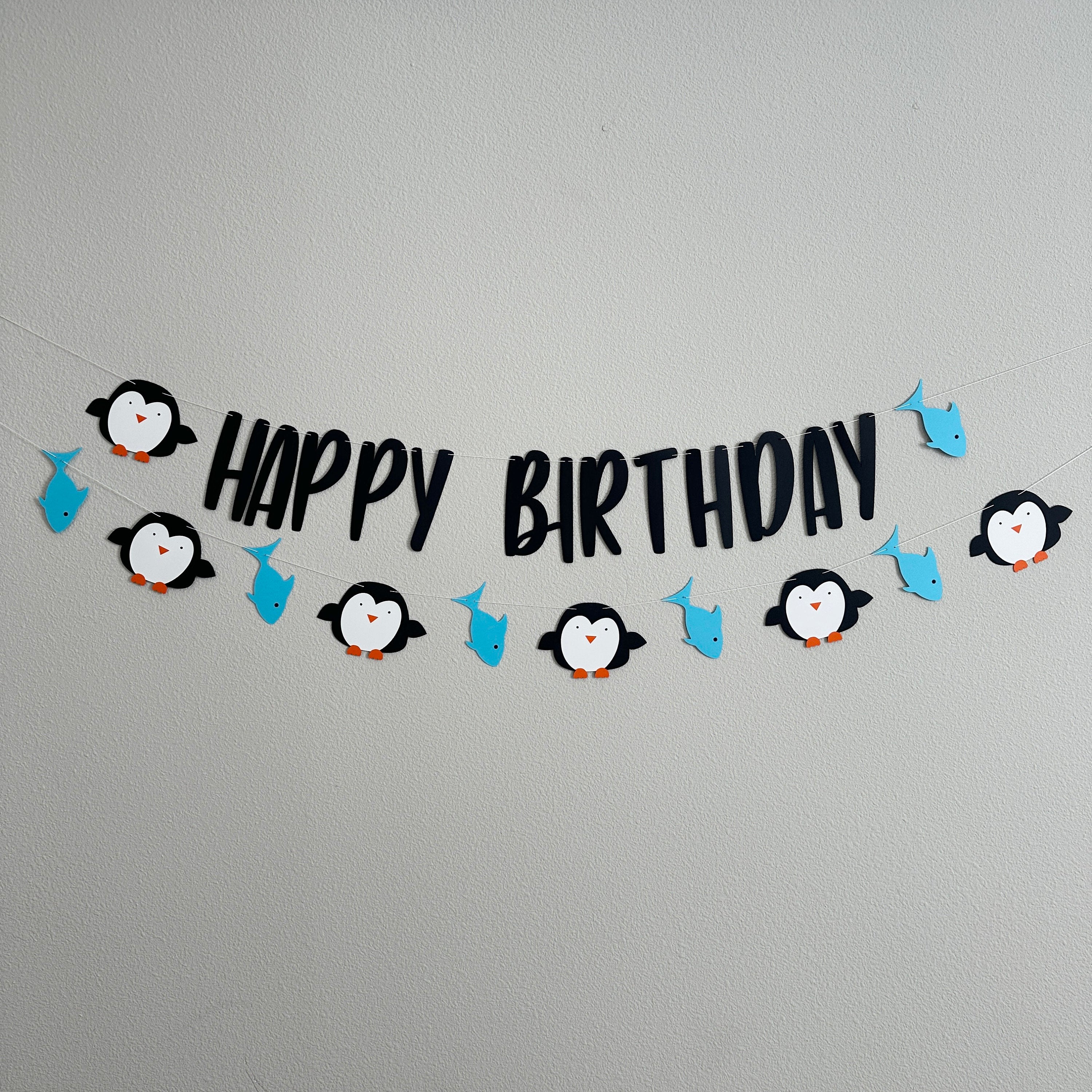 Penguin Banner, Penguin Birthday Banner, Penguin Garland, Penguin Party, Penguin Birthday Party, Penguin Decoration, Penguin Birthday Decor