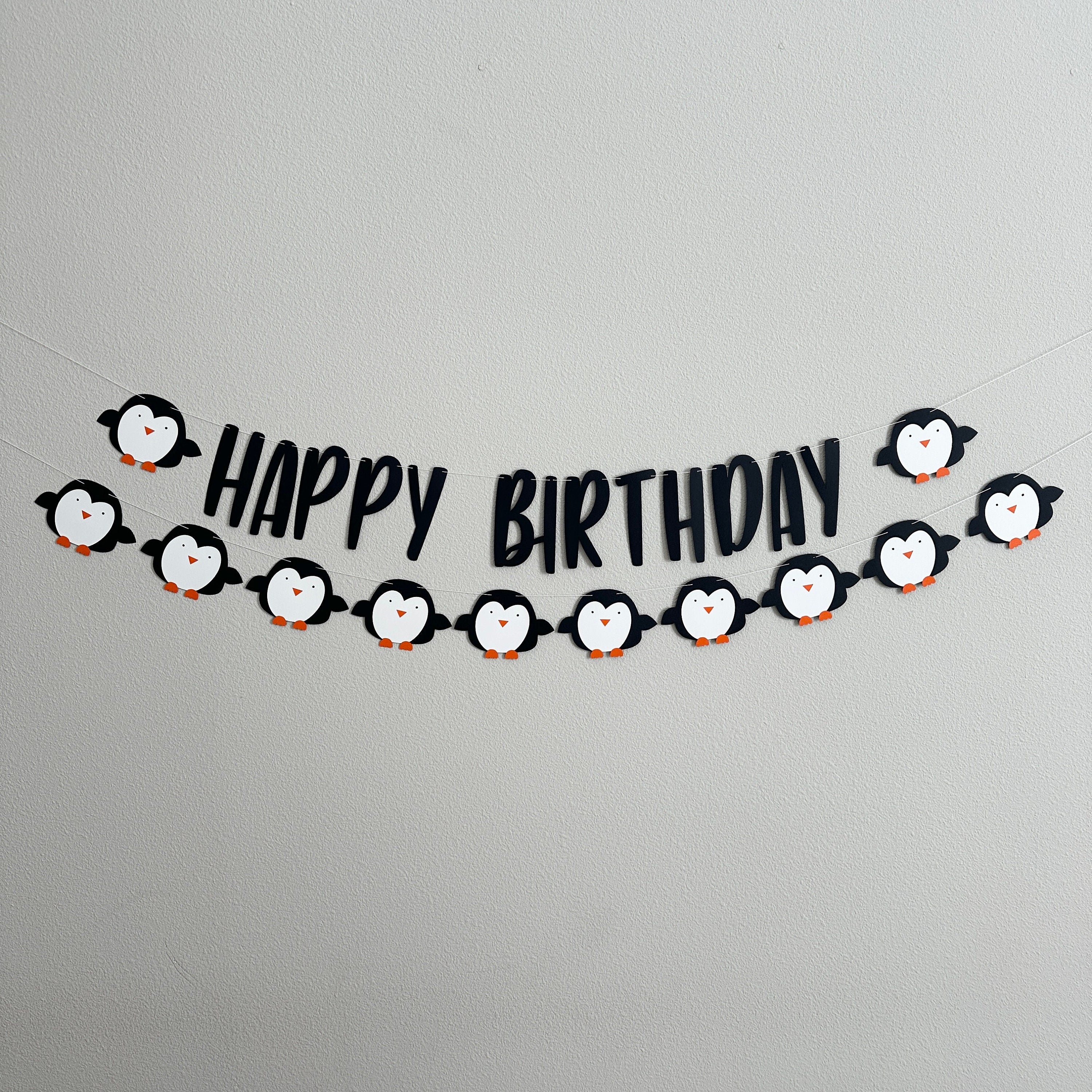 Penguin Garland, Penguin Birthday Banner, Penguin Party, Penguin Birthday Party, Penguin Decoration, Penguin Birthday Decor