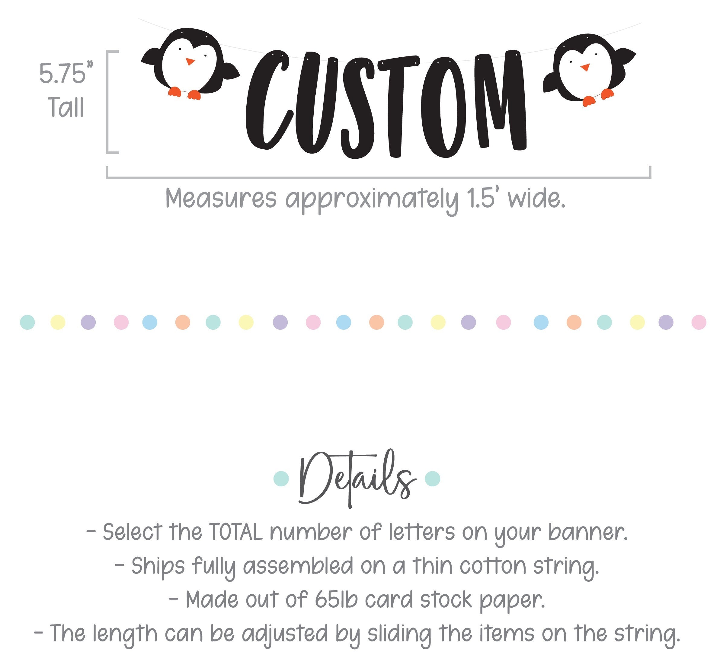 Custom Penguin Banner, Penguin Birthday Banner, Penguin Birthday, Penguin Decorations, Penguin Party, Penguin Theme