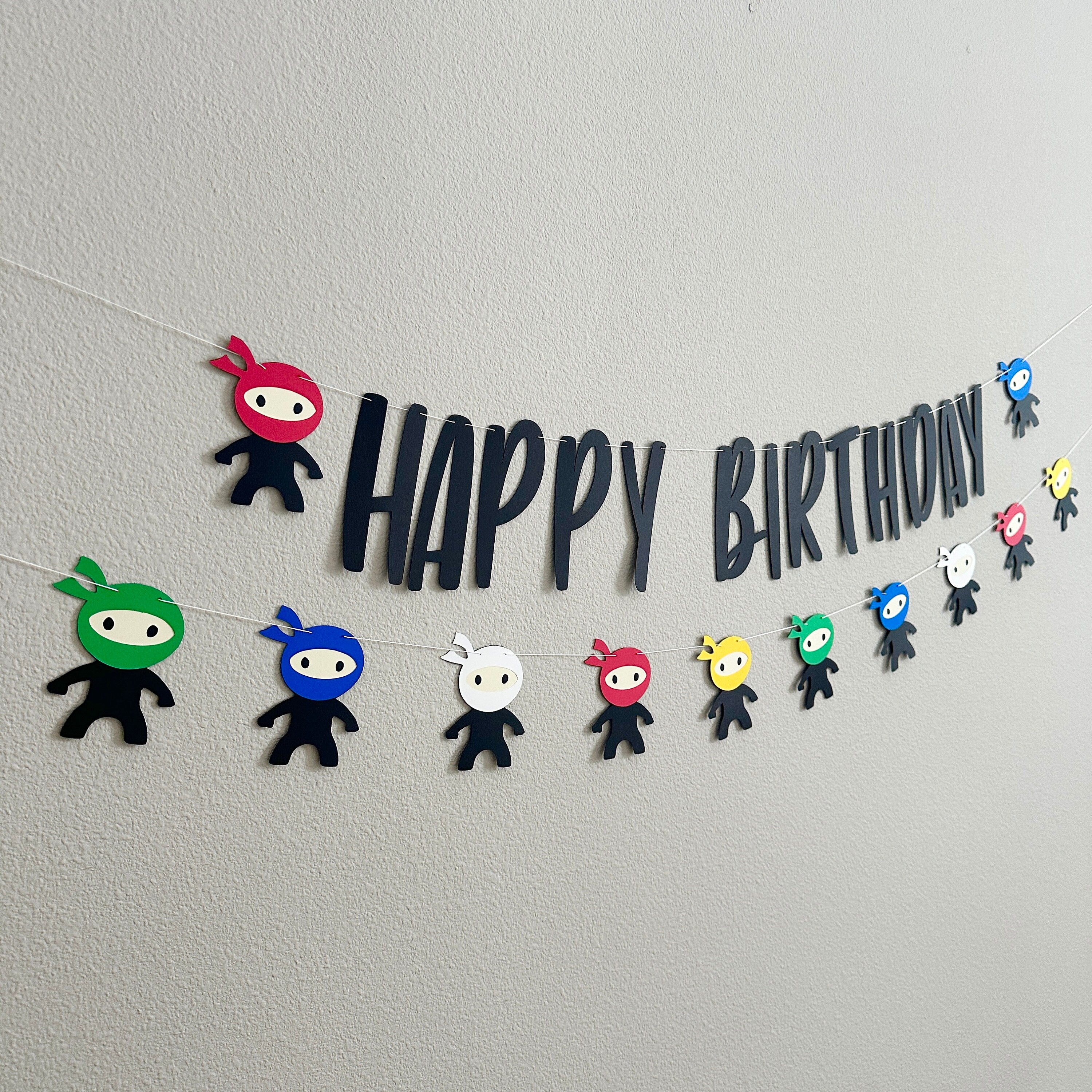 Ninja Birthday, Ninja Garland, Ninja Party Garland, Ninja Party Decorations, Ninja Decorations, Ninja Party Banner