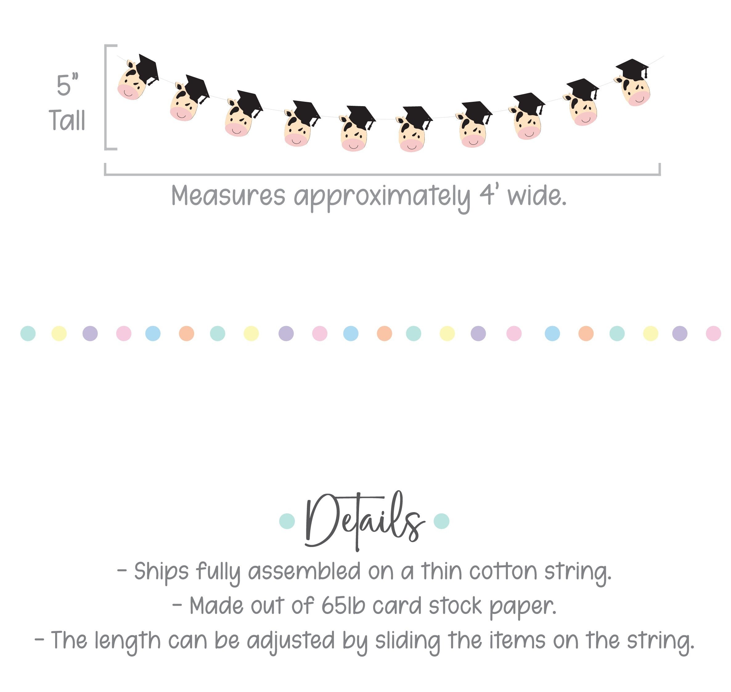 Holy Cow I Graduated, Cow Themed Graduation Banner, Custom Cow Graduation Banner, Cow Graduation