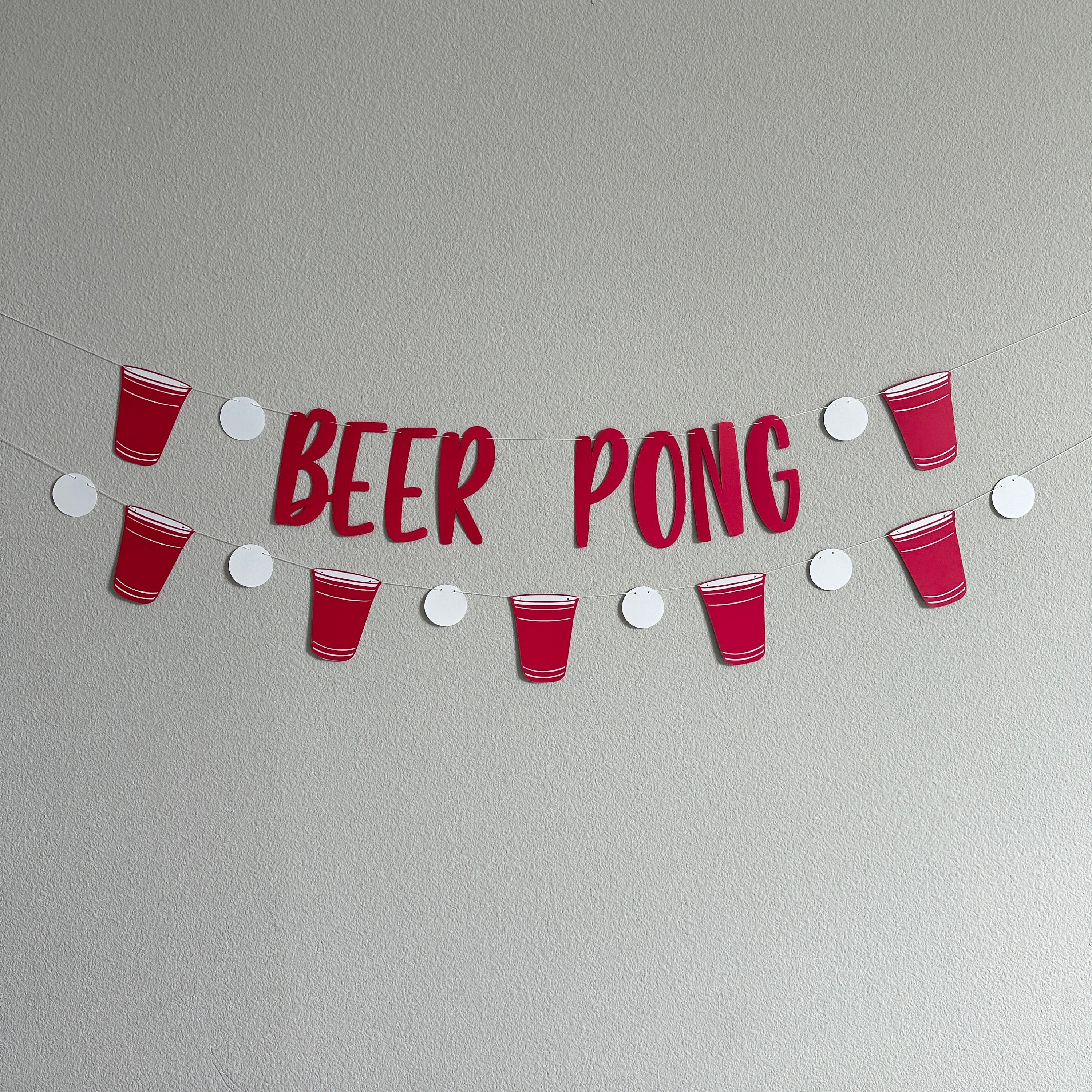 Beer Pong Banner, Beer Pong Garland, Beer Pong Birthday, Beer Pong Decoration, Beer Pong Birthday Decor, Summer Banner, Beer Pong Decoration