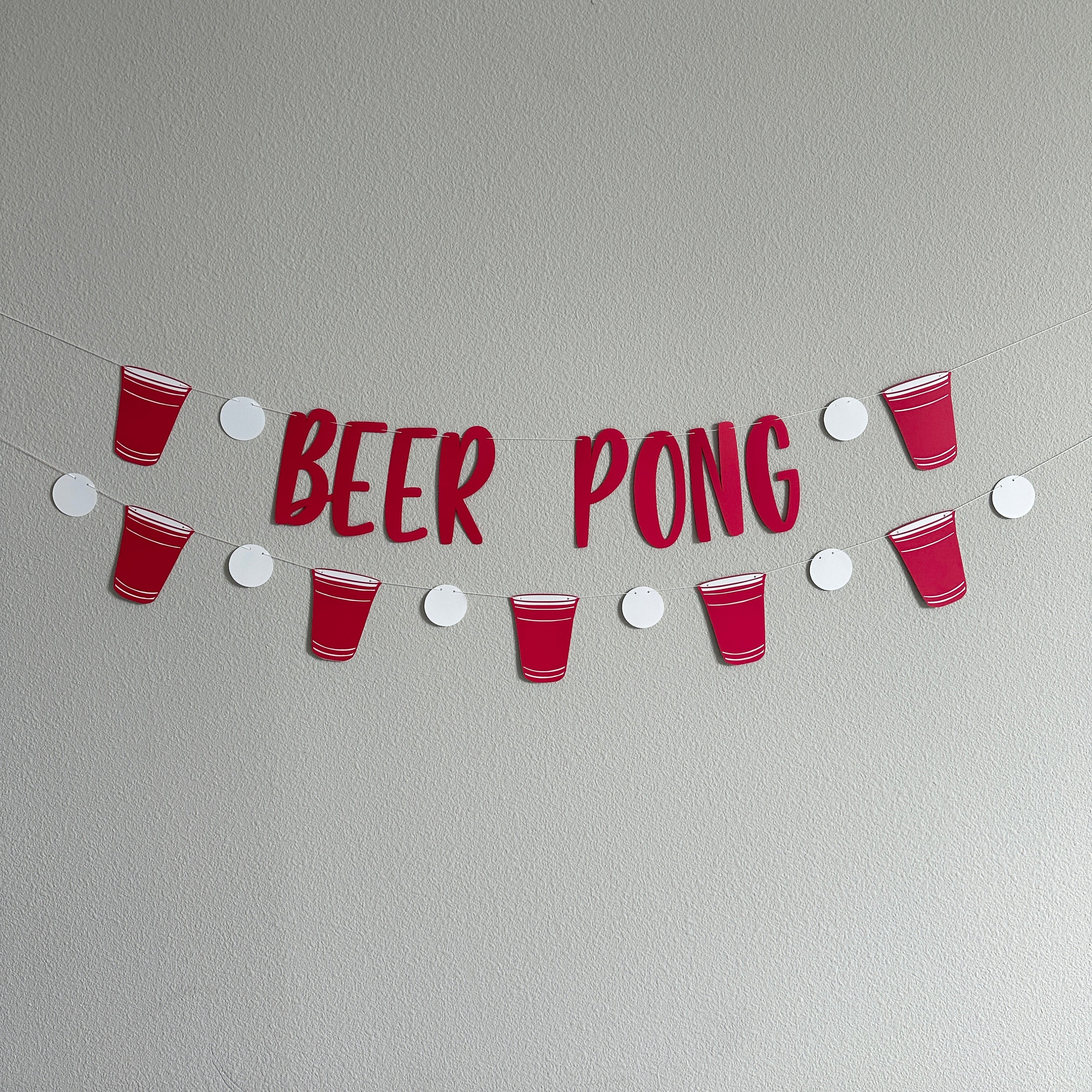 Beer Pong Banner, Beer Pong Garland, Beer Pong Birthday, Beer Pong Decoration, Beer Pong Birthday Decor, Summer Banner, Beer Pong Decoration