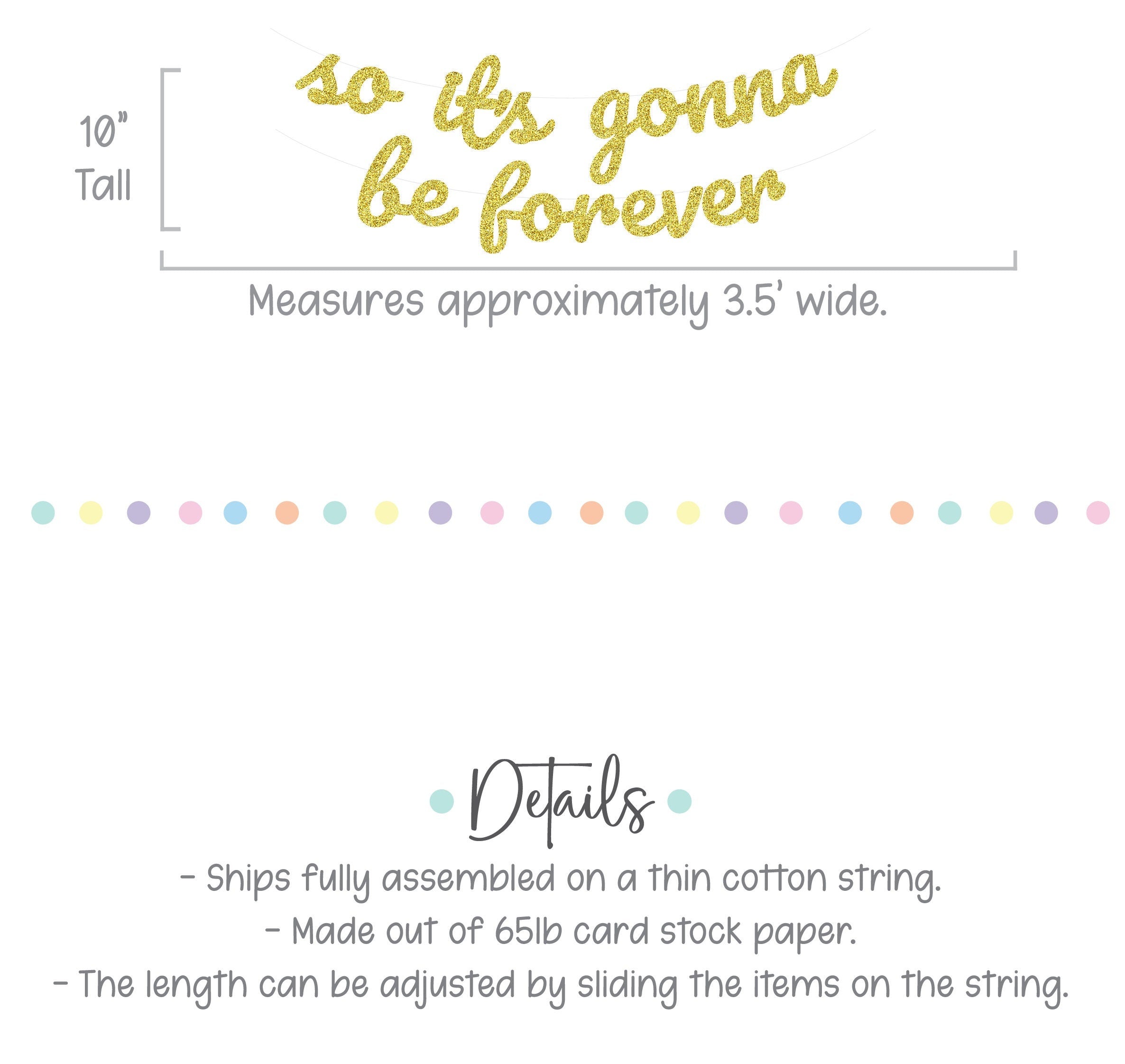So It&#39;s Gonna Be Forever, So It&#39;s Gonna Be Forever Banner, Engagement Decorations, Bachelorette Decorations, Bridal Shower Decorations