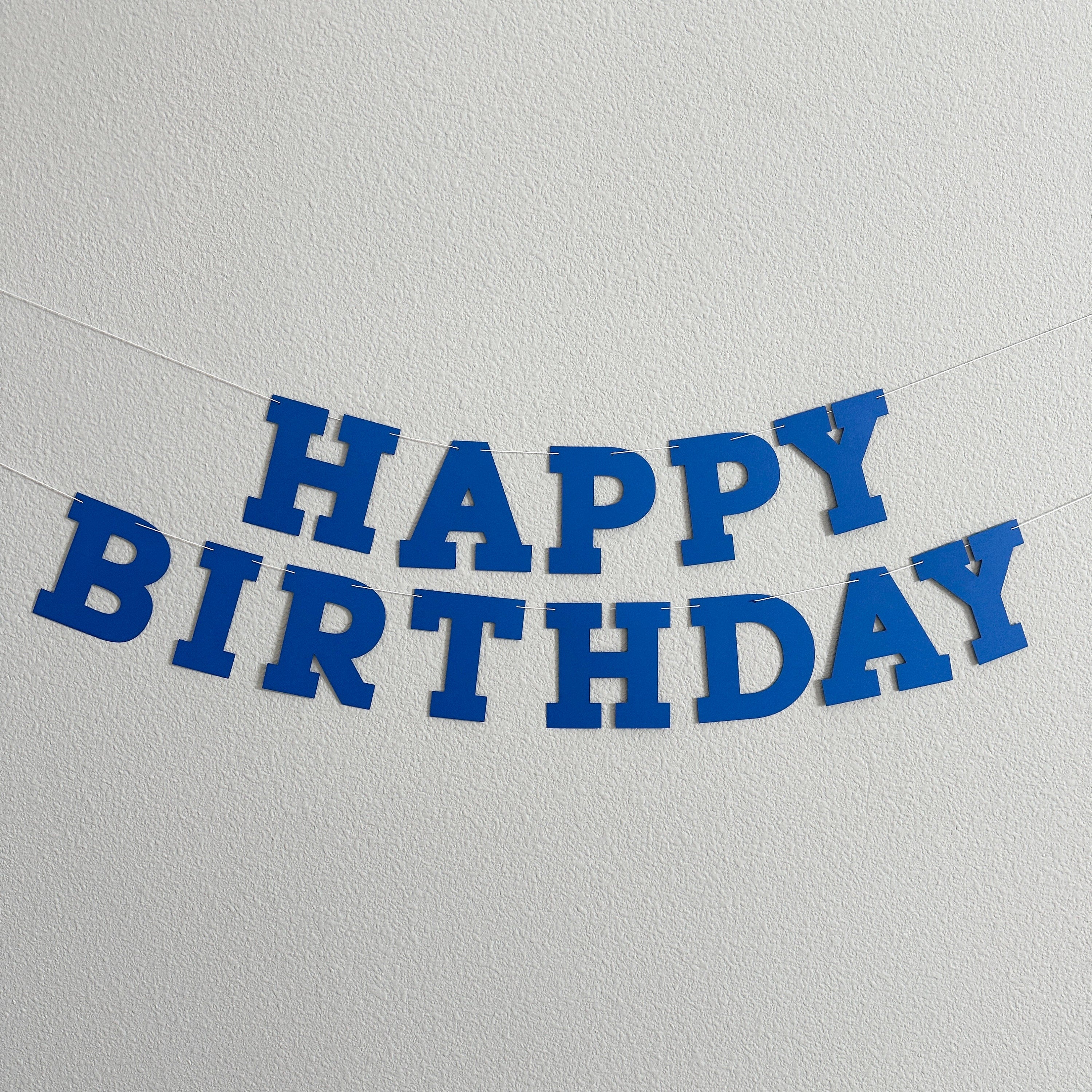 Royal Blue Happy Birthday Banner, Royal Blue Birthday Banner, Royal Blue Banner, Bold Serif Font, Royal Blue Party Decor