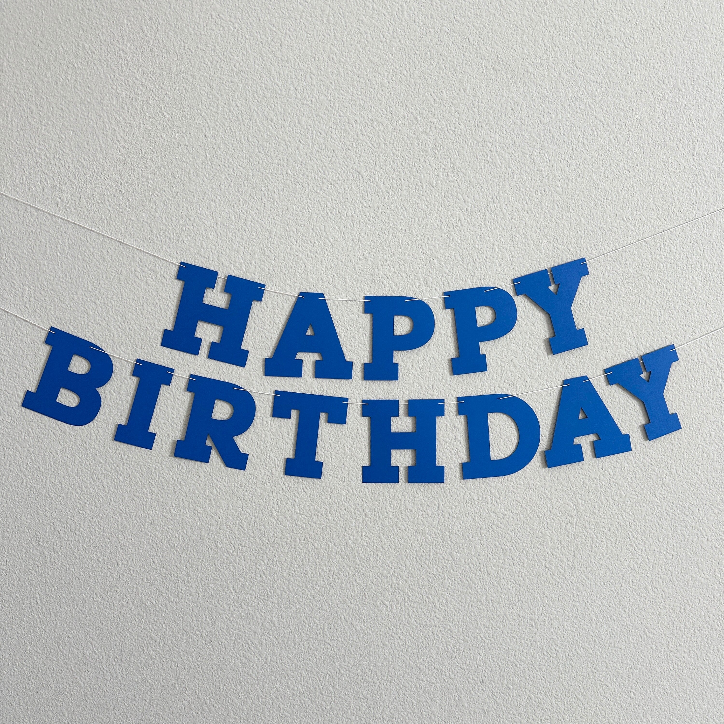 Royal Blue Happy Birthday Banner, Royal Blue Birthday Banner, Royal Blue Banner, Bold Serif Font, Royal Blue Party Decor